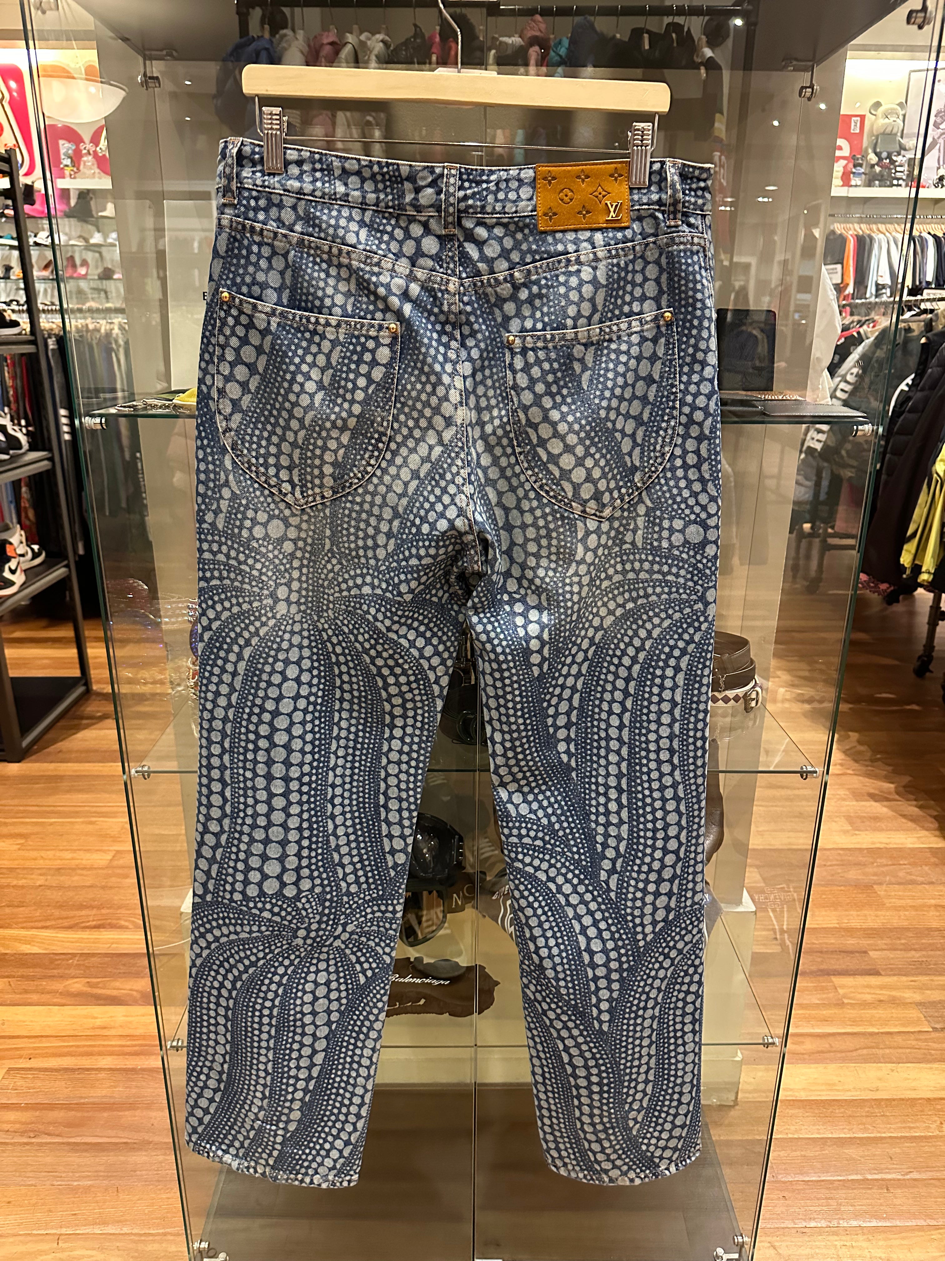 Louis Vuitton Yayou Kusama AOP Denim Jeans