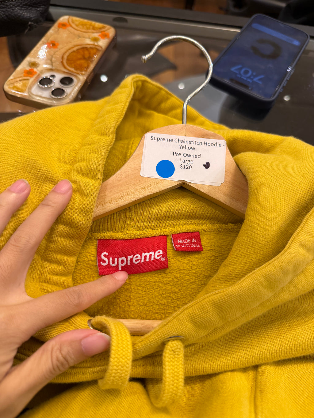 Supreme Chainstitch Hoodie -
Yellow