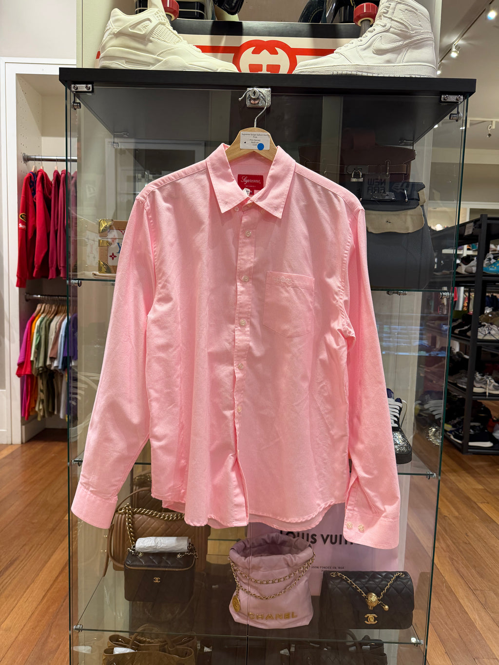 Supreme Stripe Oxford Shirt -
Pink