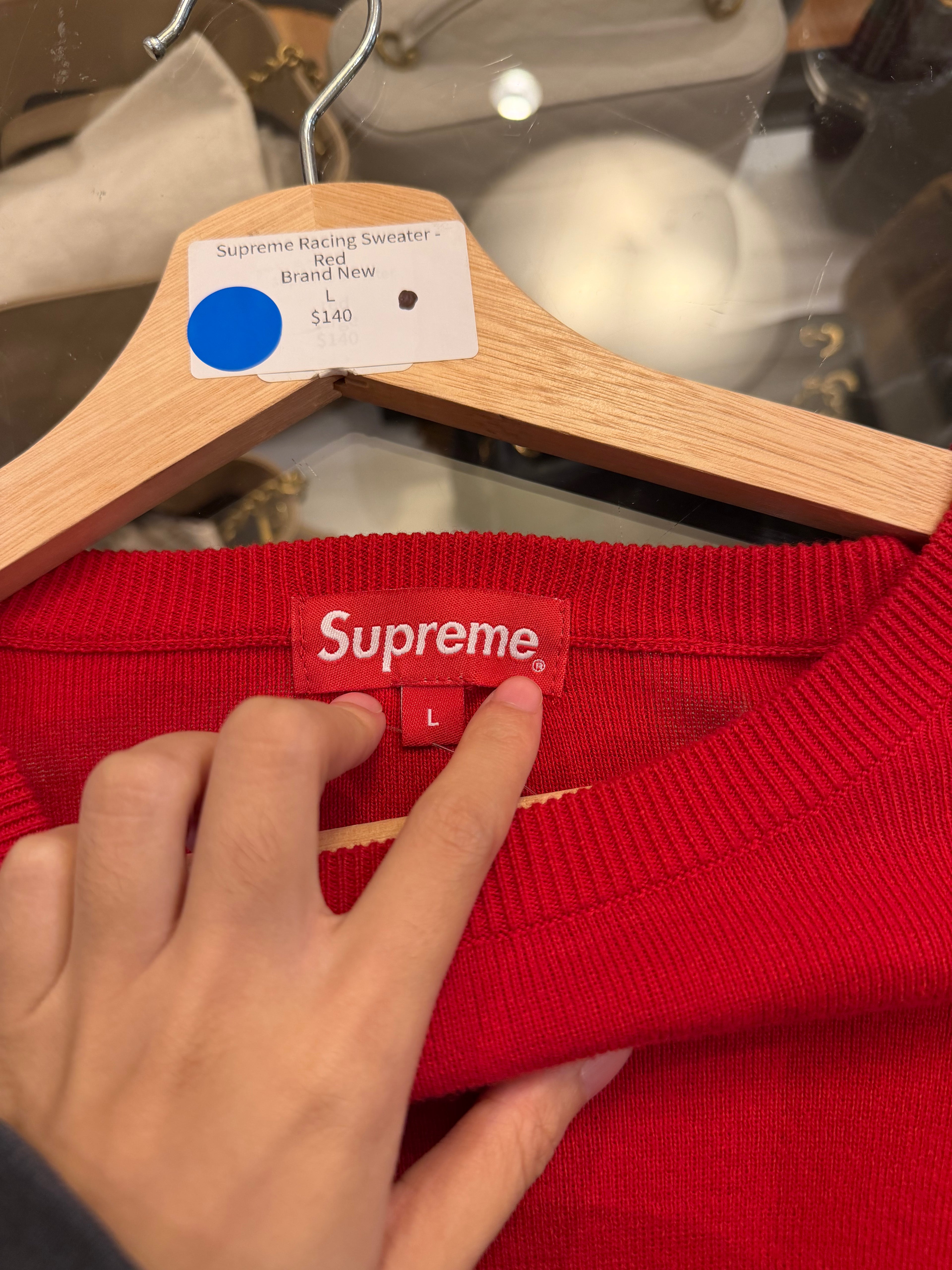 Supreme Racing Sweater -
Red