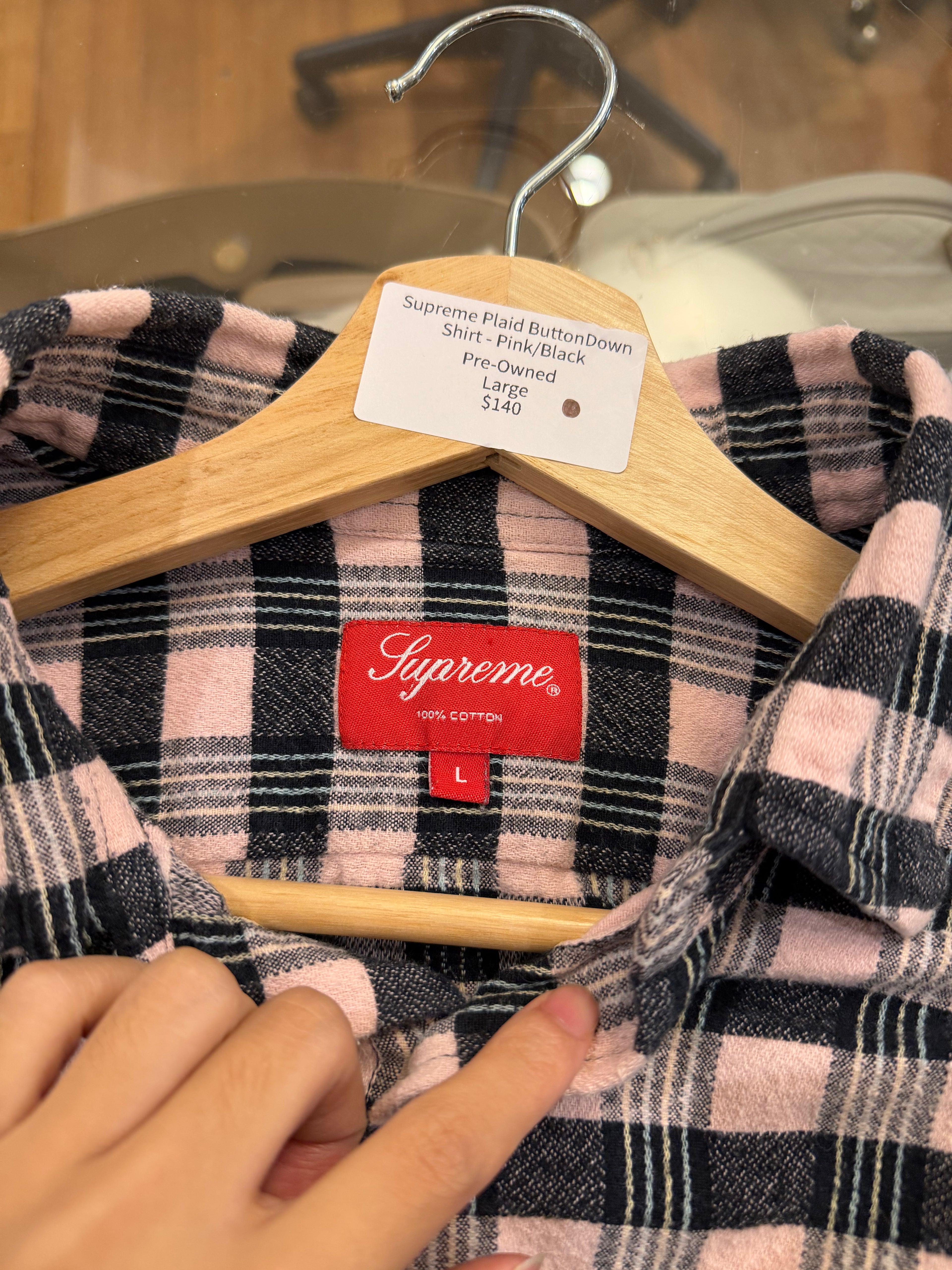 Supreme Plaid ButtonDown
Shirt - Pink/Black