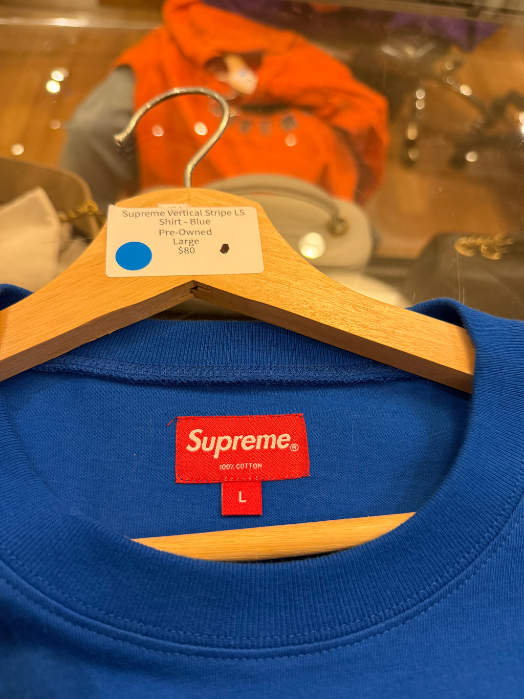 Supreme Vertical Stripe LS
Shirt - Blue