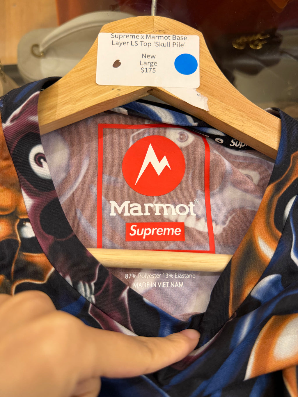 Supreme x Marmot Base Layer LS Top 'Skull Pile'