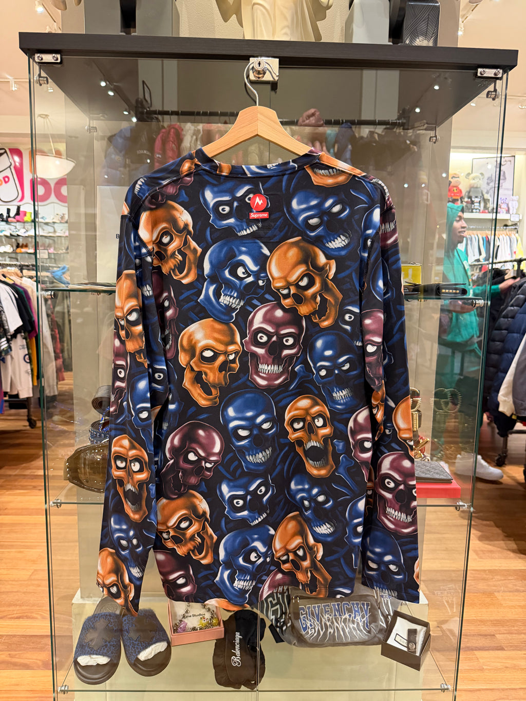 Supreme x Marmot Base Layer LS Top 'Skull Pile'