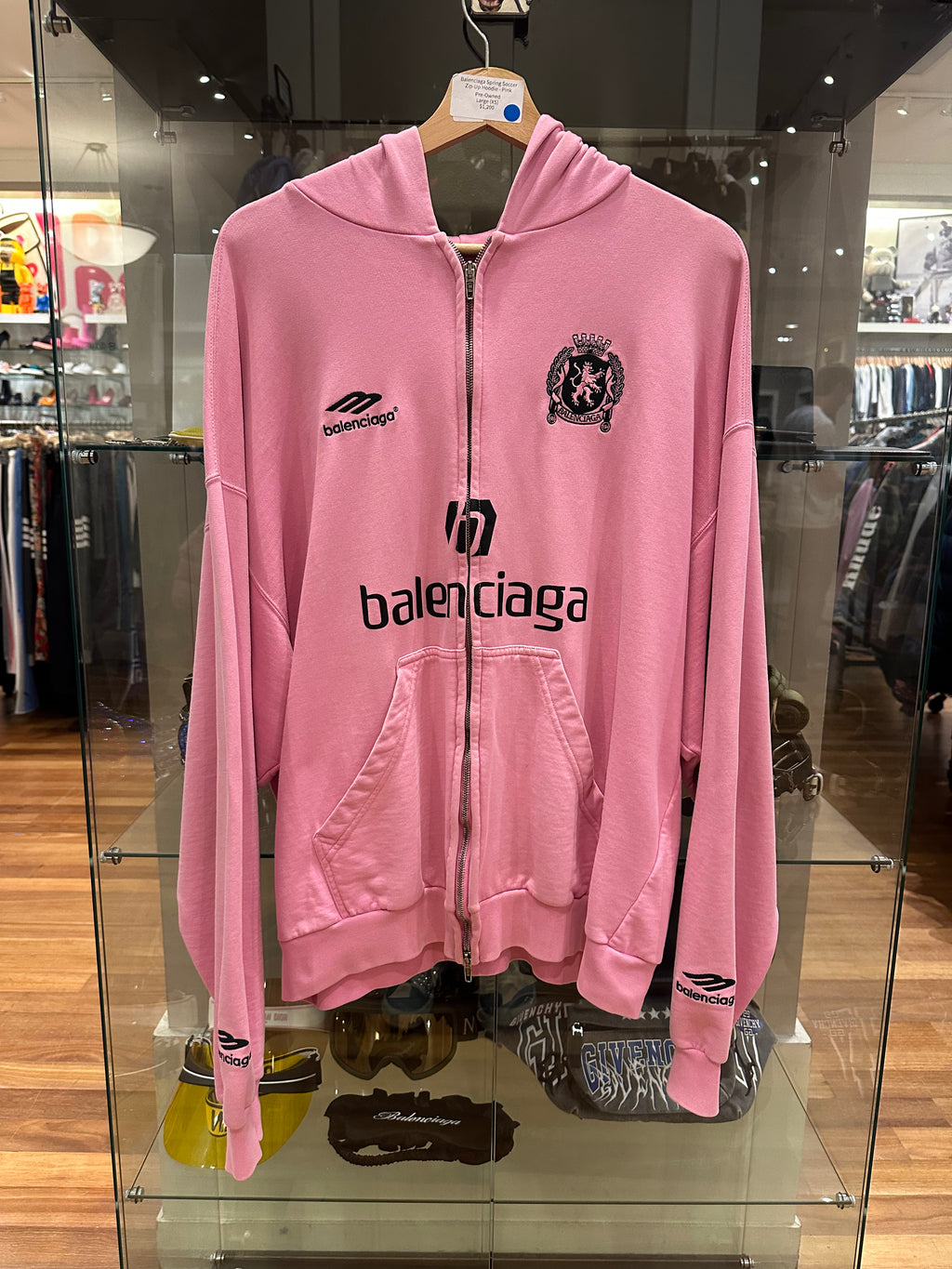 Balenciaga Spring Soccer Zip-Up Hoodie
