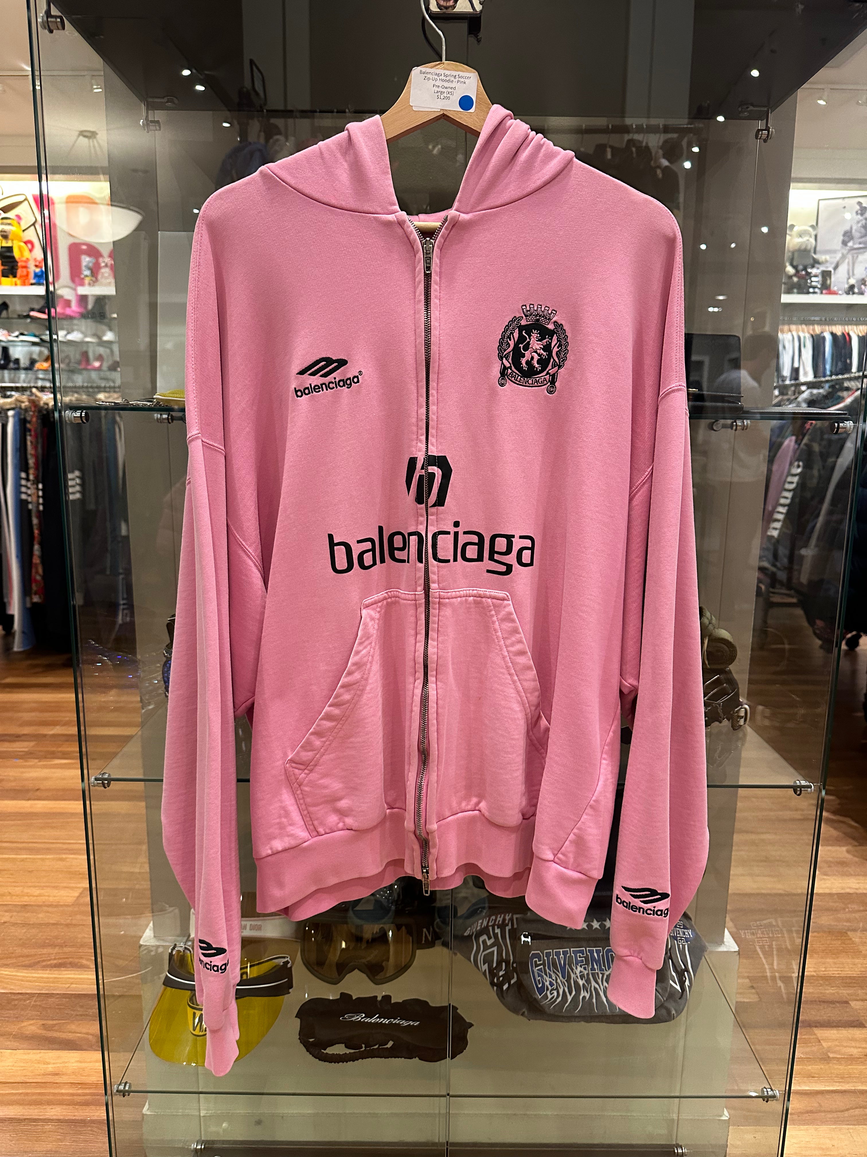 Balenciaga Spring Soccer Zip-Up Hoodie