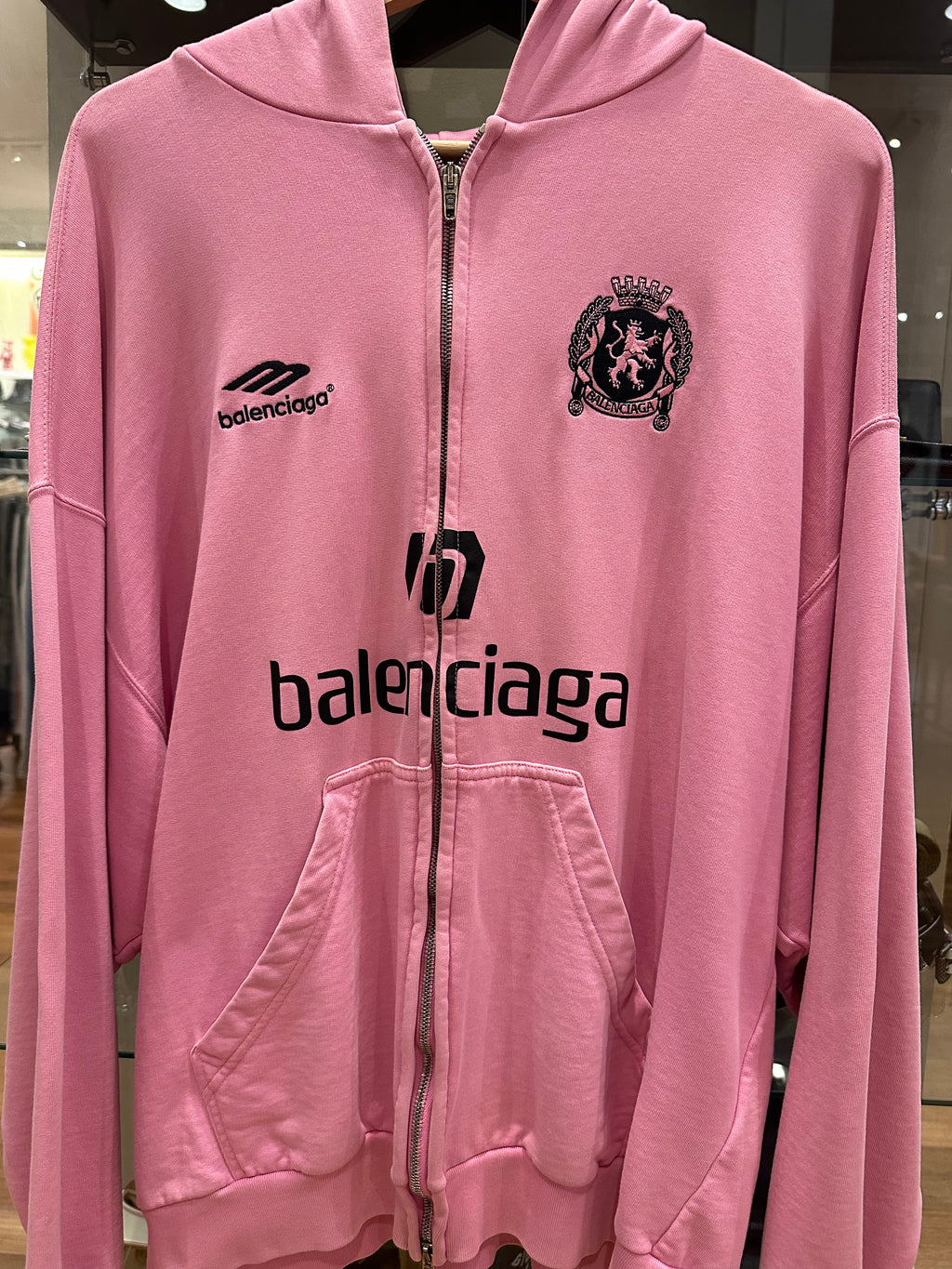 Balenciaga Spring Soccer Zip-Up Hoodie