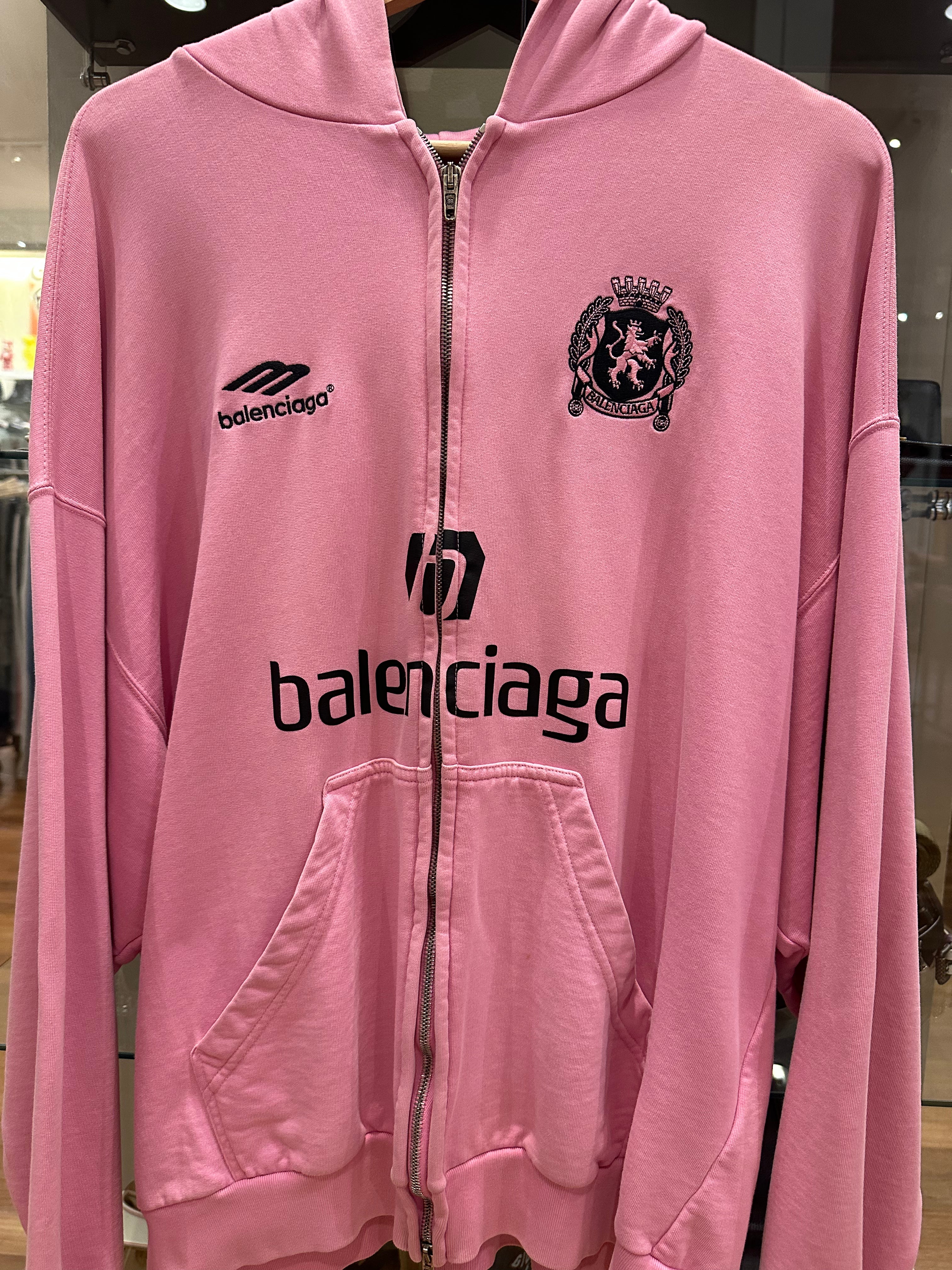 Balenciaga Spring Soccer Zip-Up Hoodie