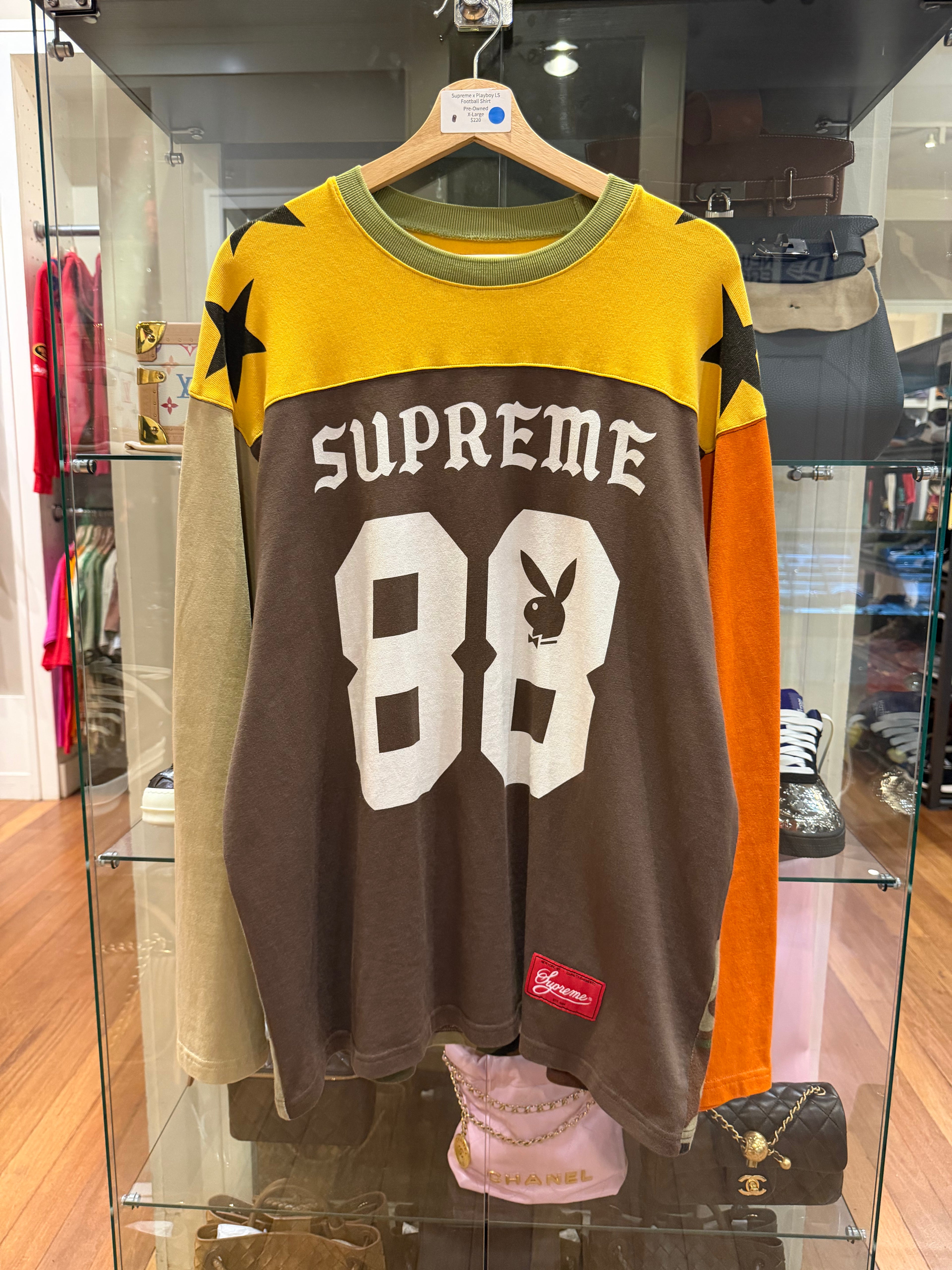 Supreme x Playboy LS
Football Shirt