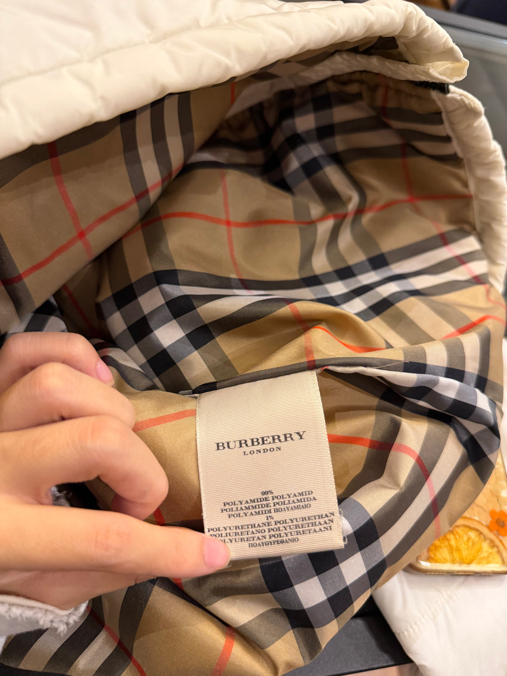 Burberry Puffer Jacket - White
