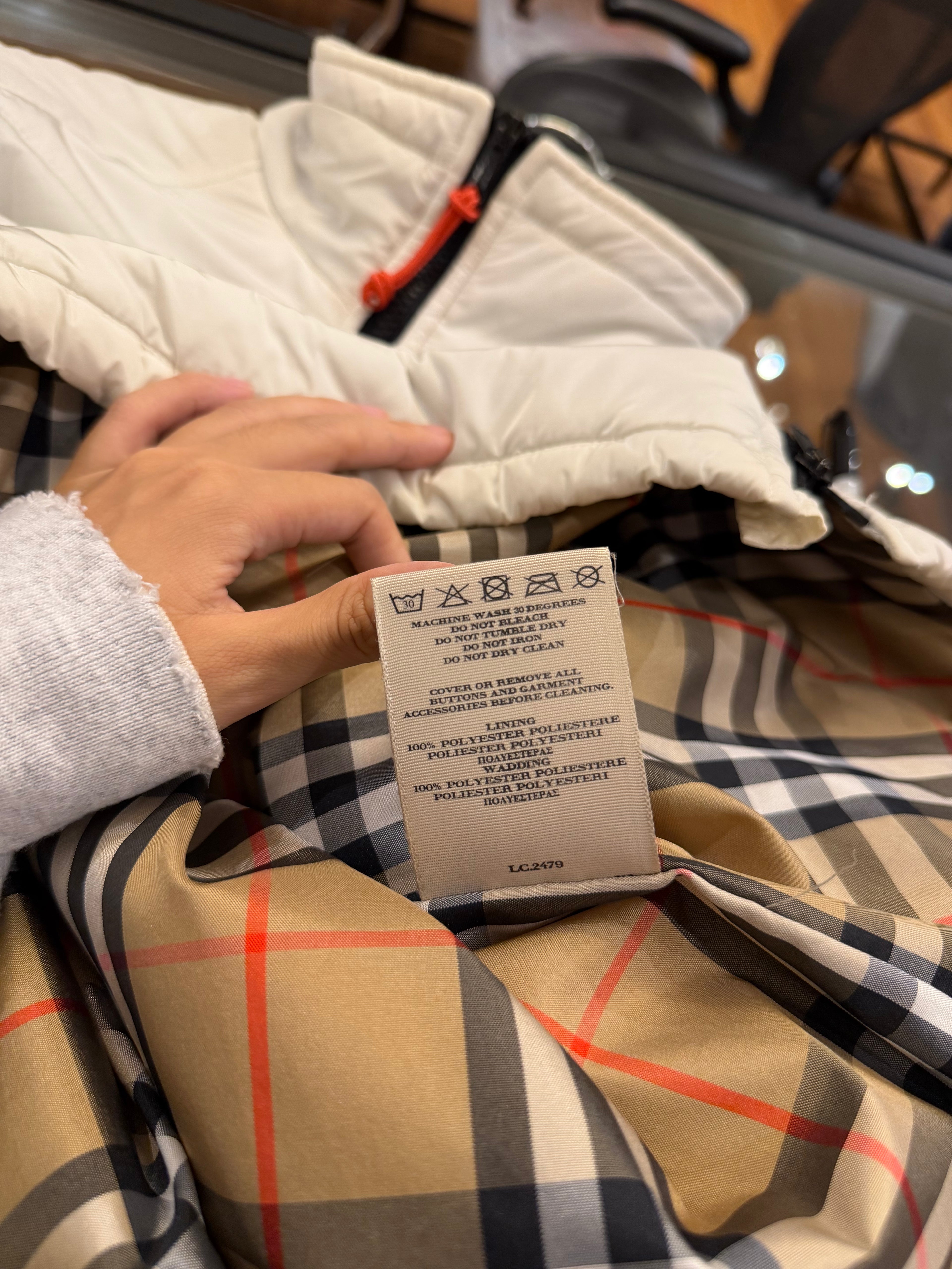 Burberry Puffer Jacket - White
