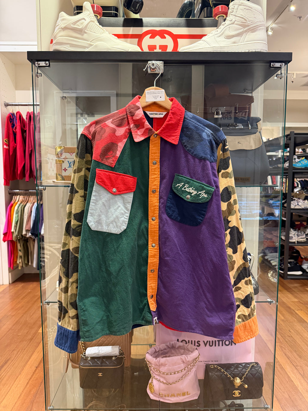 Bape OG Classics Crazy Camo
Patchwork Button Down Shirt