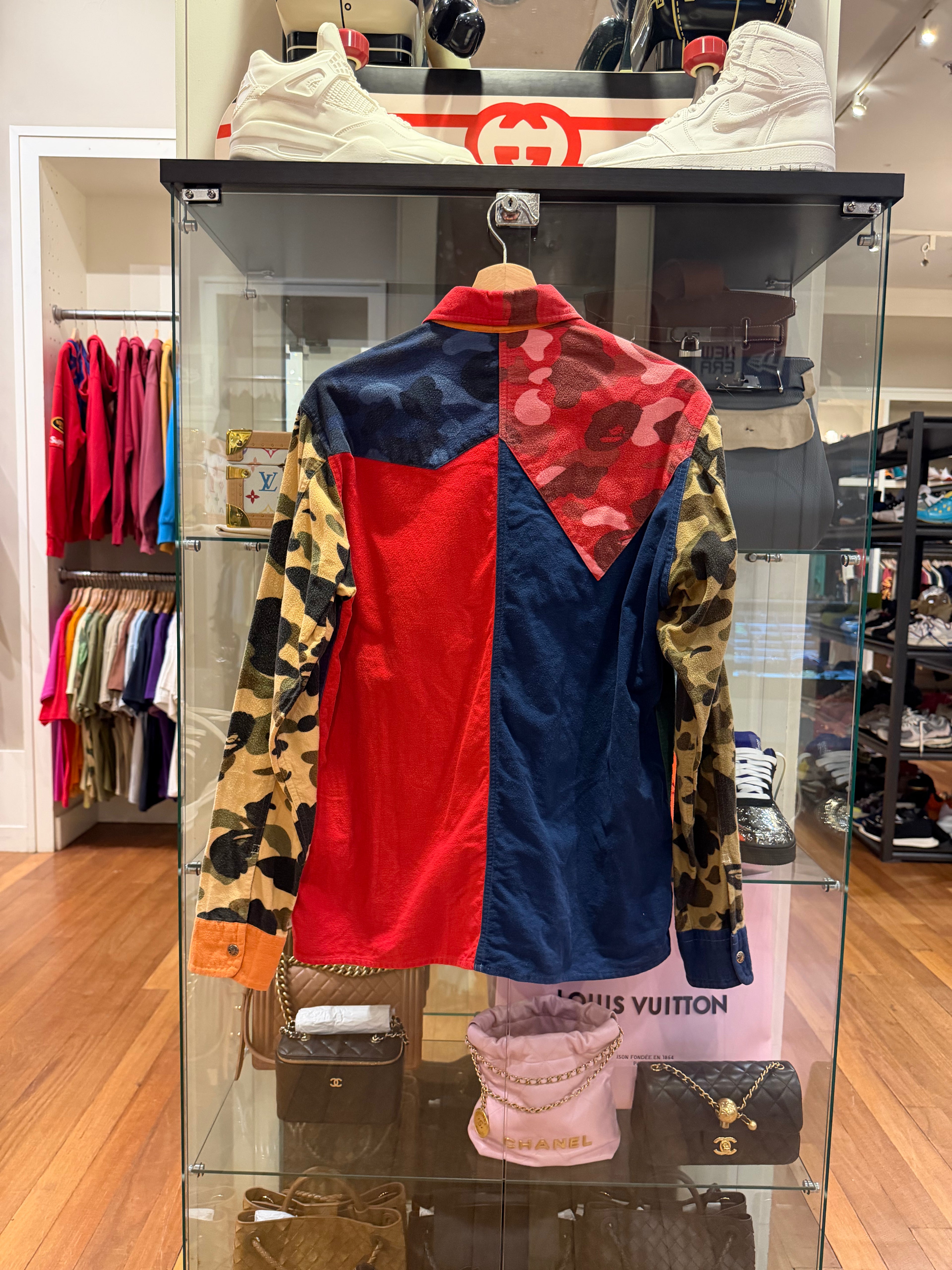 Bape OG Classics Crazy Camo
Patchwork Button Down Shirt