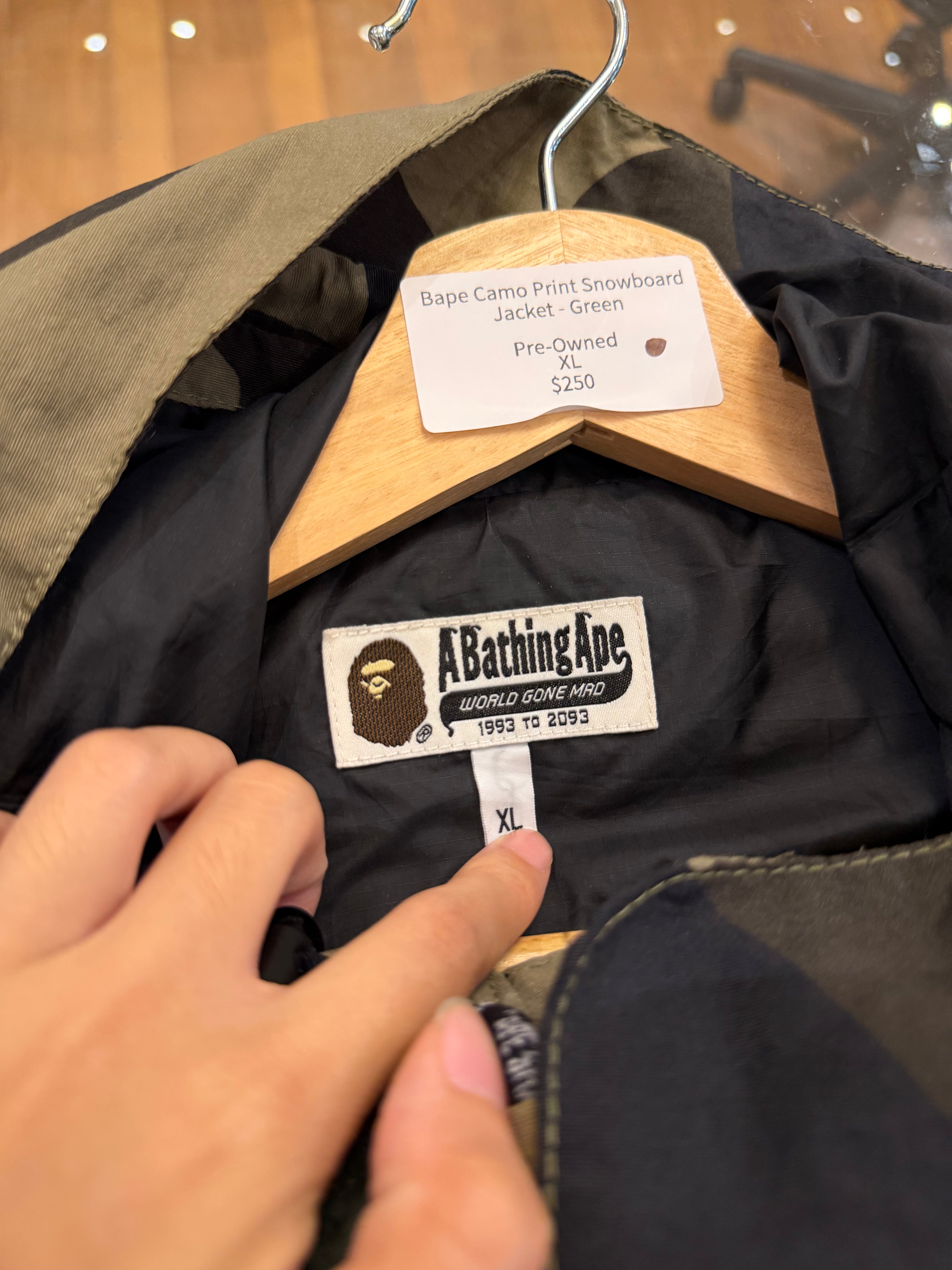 Bape Camo Print Snowboard
Jacket - Green