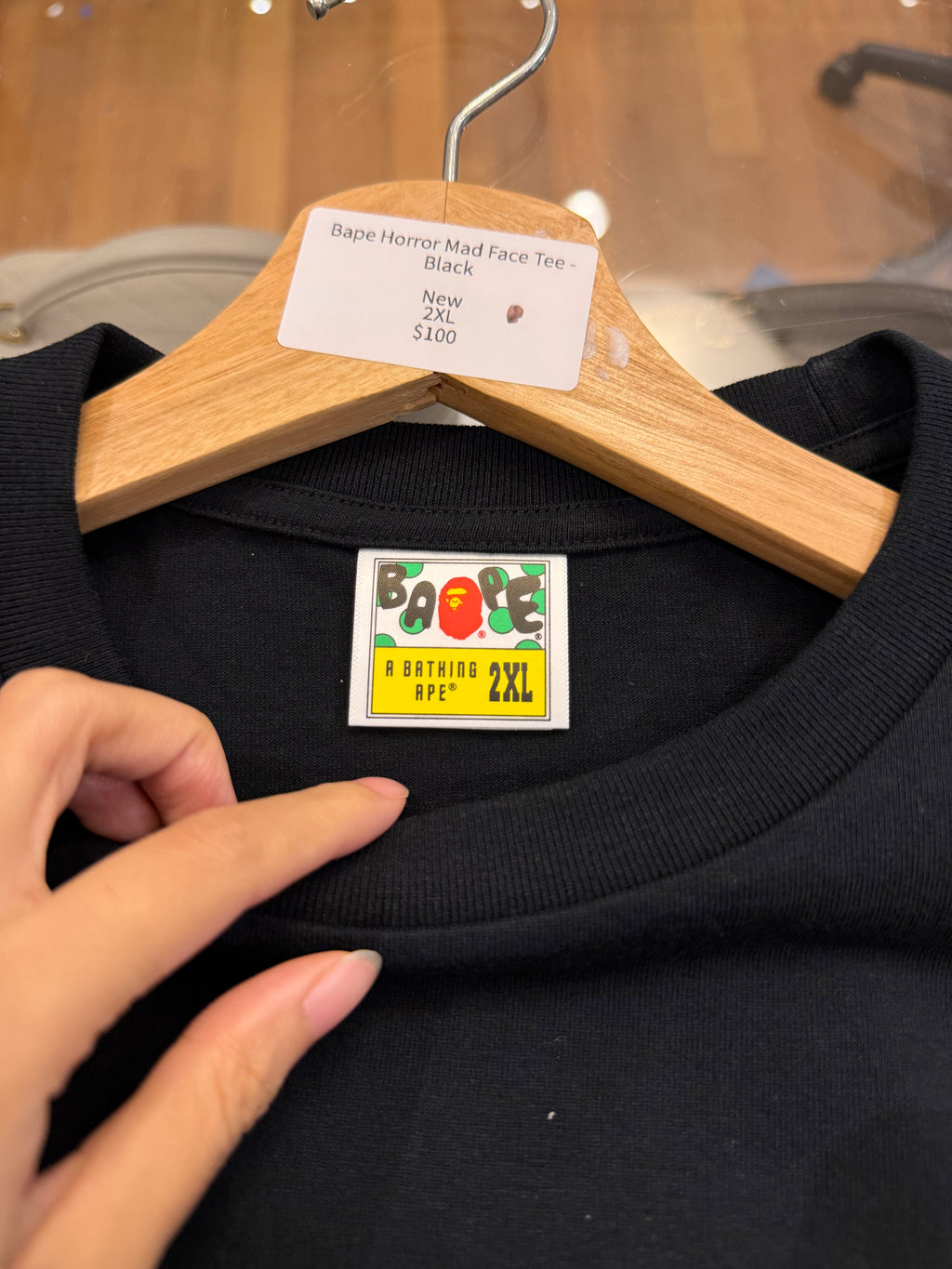 Bape Horror Mad Face Tee -
Black