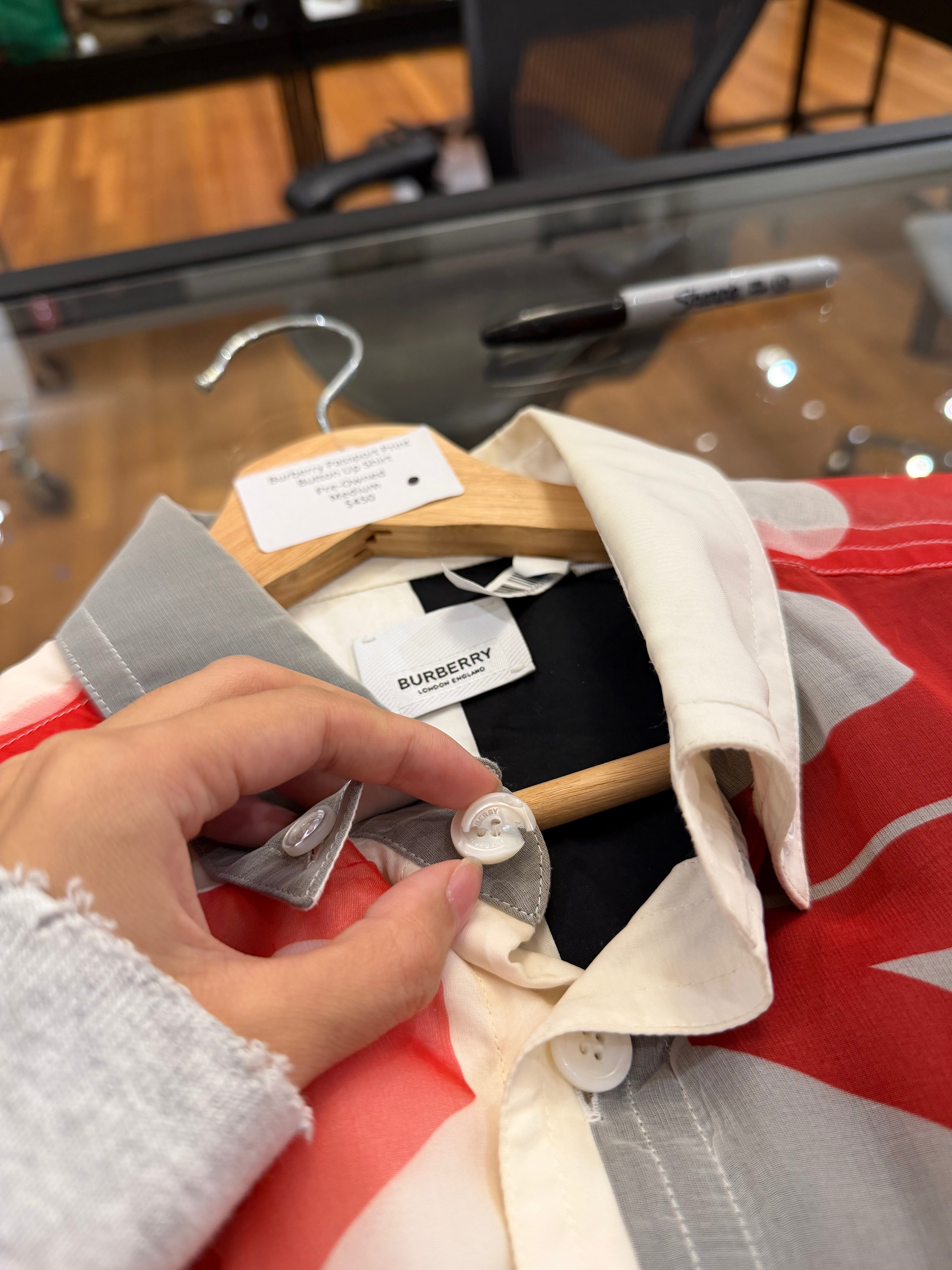 Burberry Passport Print
Button Up Shirt