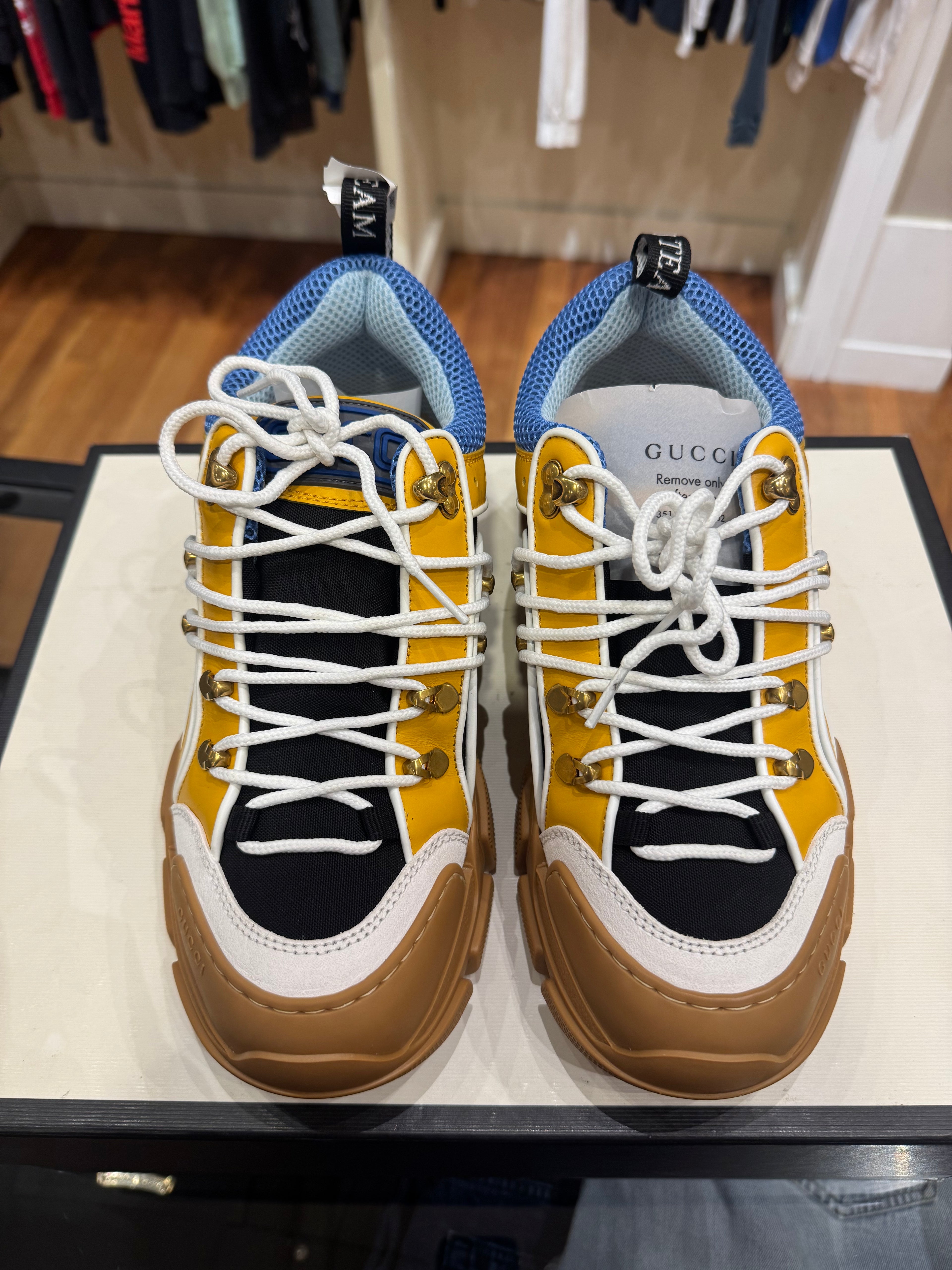 Gucci Flashtrek Yellow / Tan / Blue