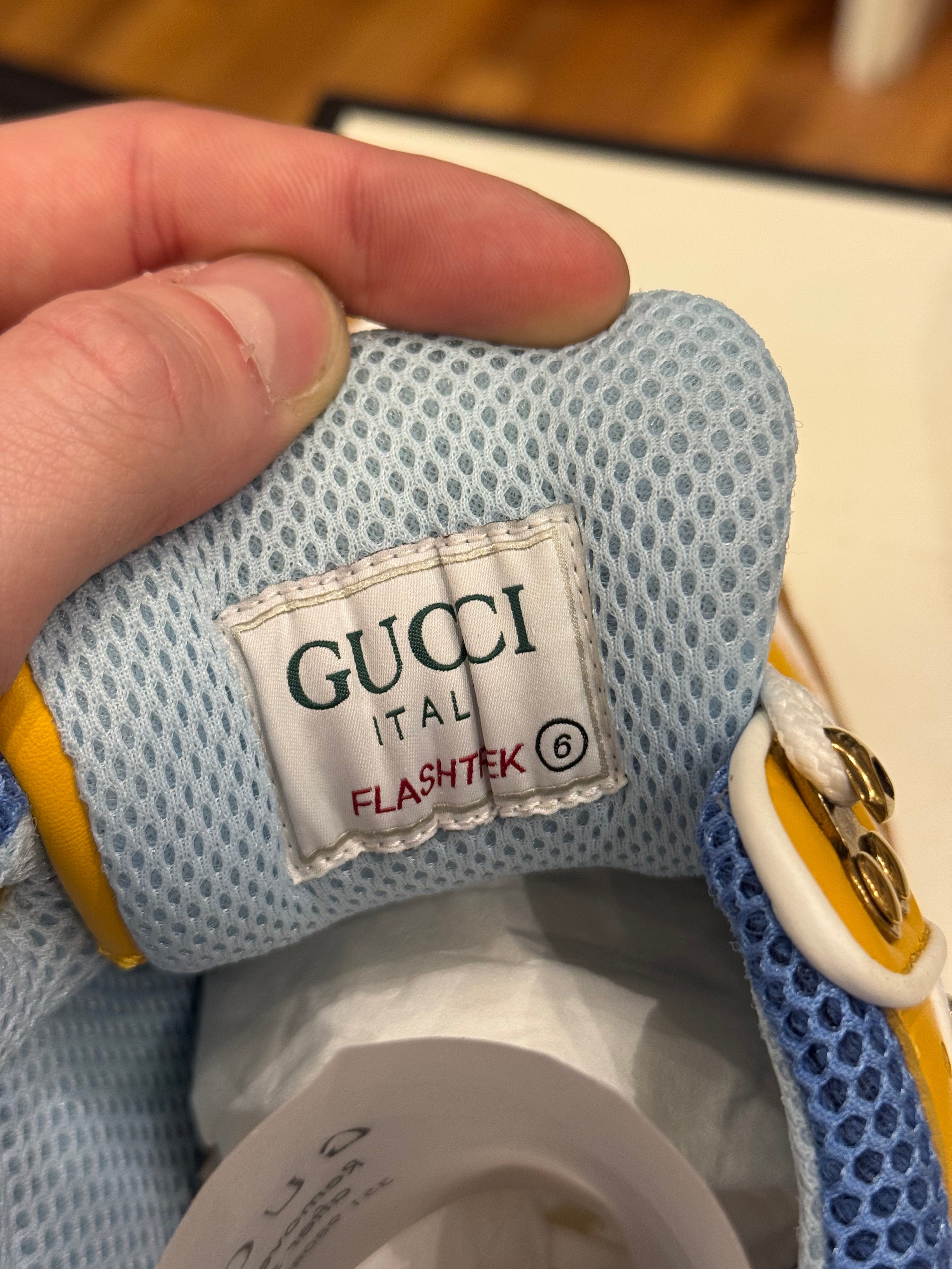 Gucci Flashtrek Yellow / Tan / Blue