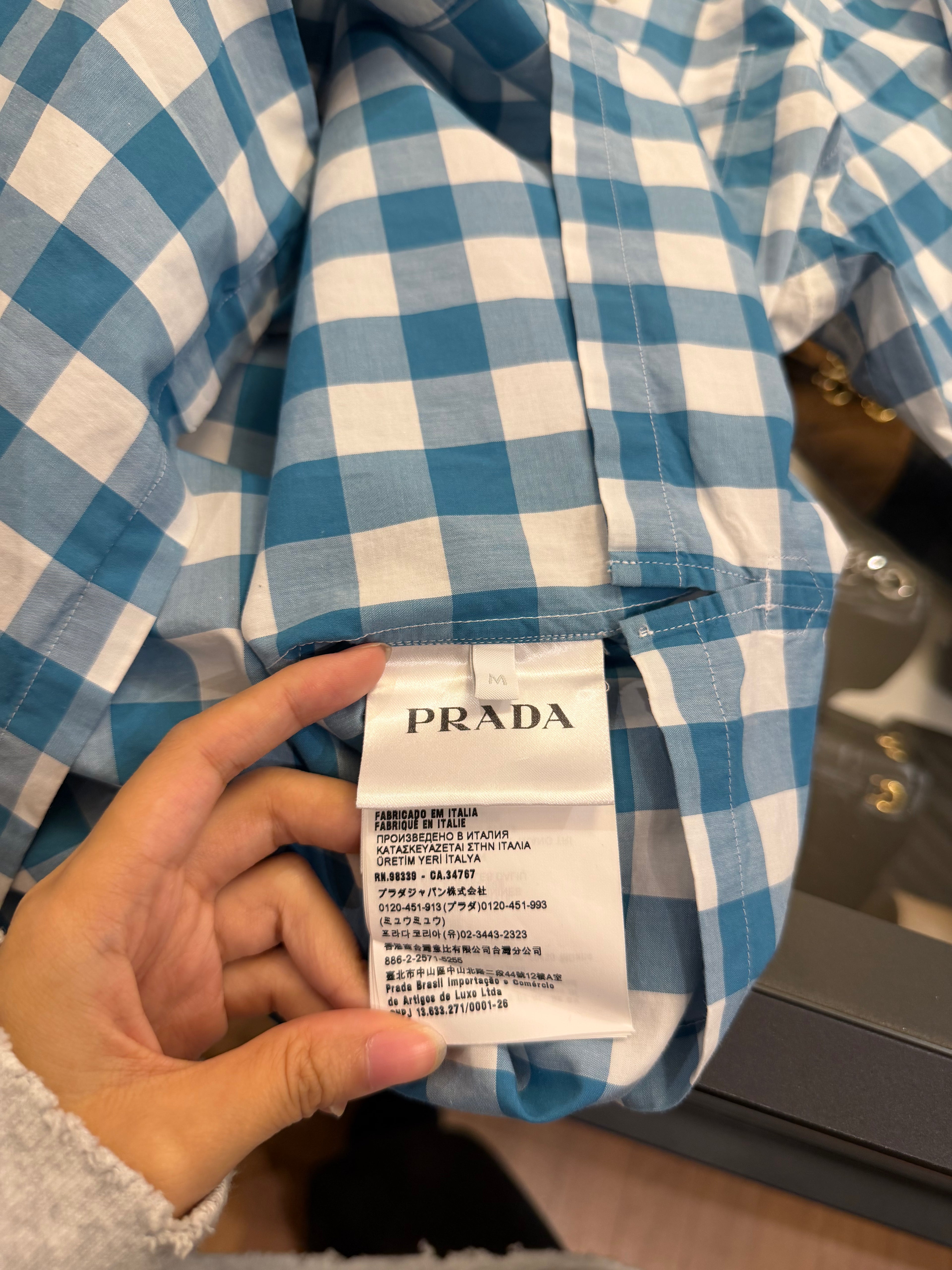 Prada Gingham Short Sleeve
Button Up