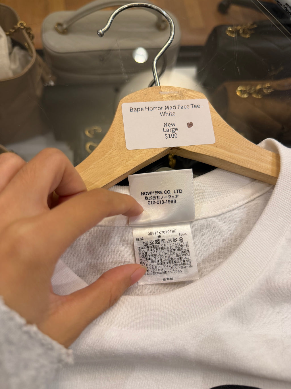 Bape Horror Mad Face Tee -
White