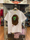 Bape Horror Mad Face Tee -
White