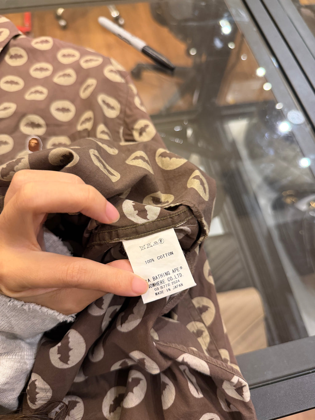 Bape OG Bat AOP Button
Down Shirt - Brown