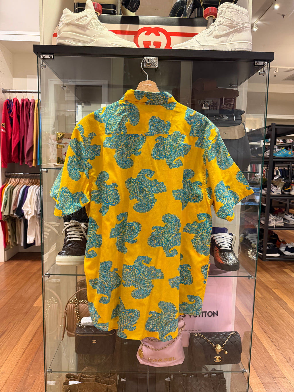 Supreme SS14 Paisley Button Down SS Shirt -Yellow/Blue