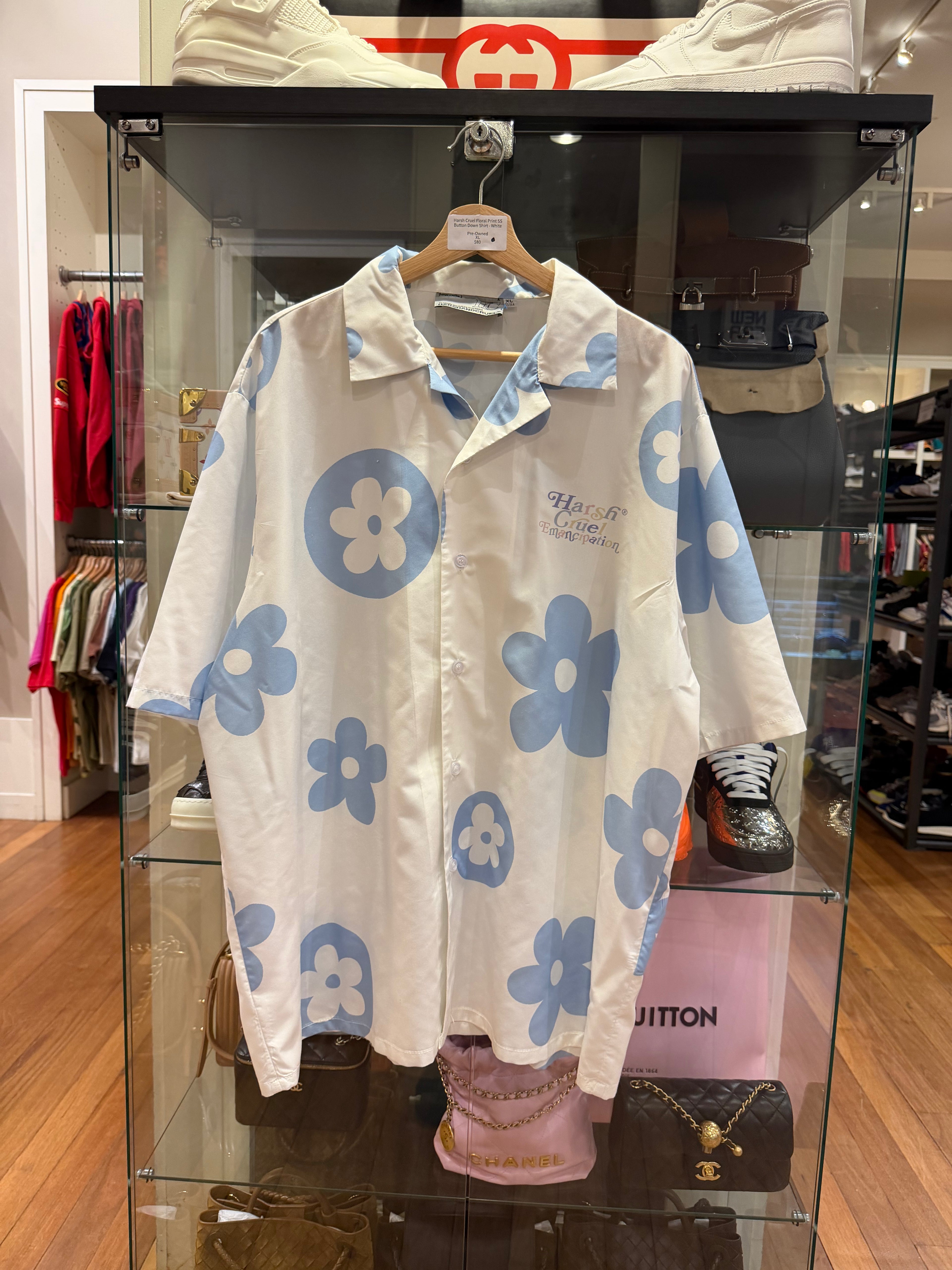 Harsh Cruel Floral Print SS
Button Down Shirt - White