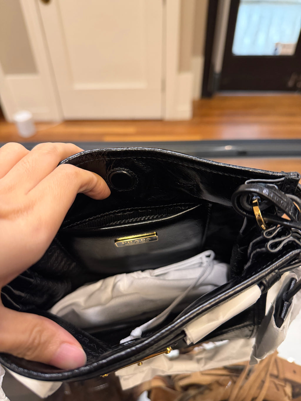 Prada Bonnie Leather Mini Shoulder Bag