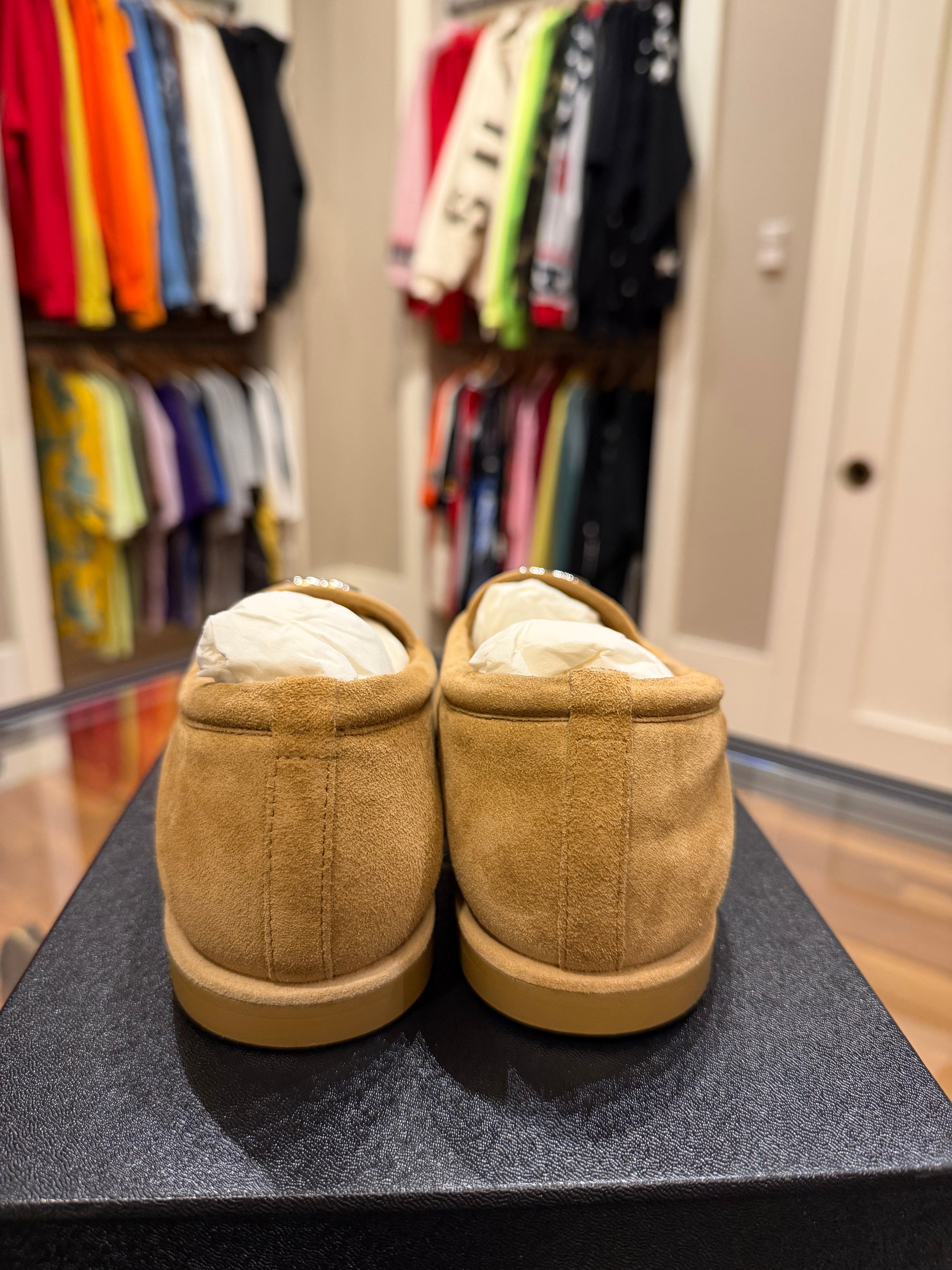 Chanel Suede Calfskin CC Loafers