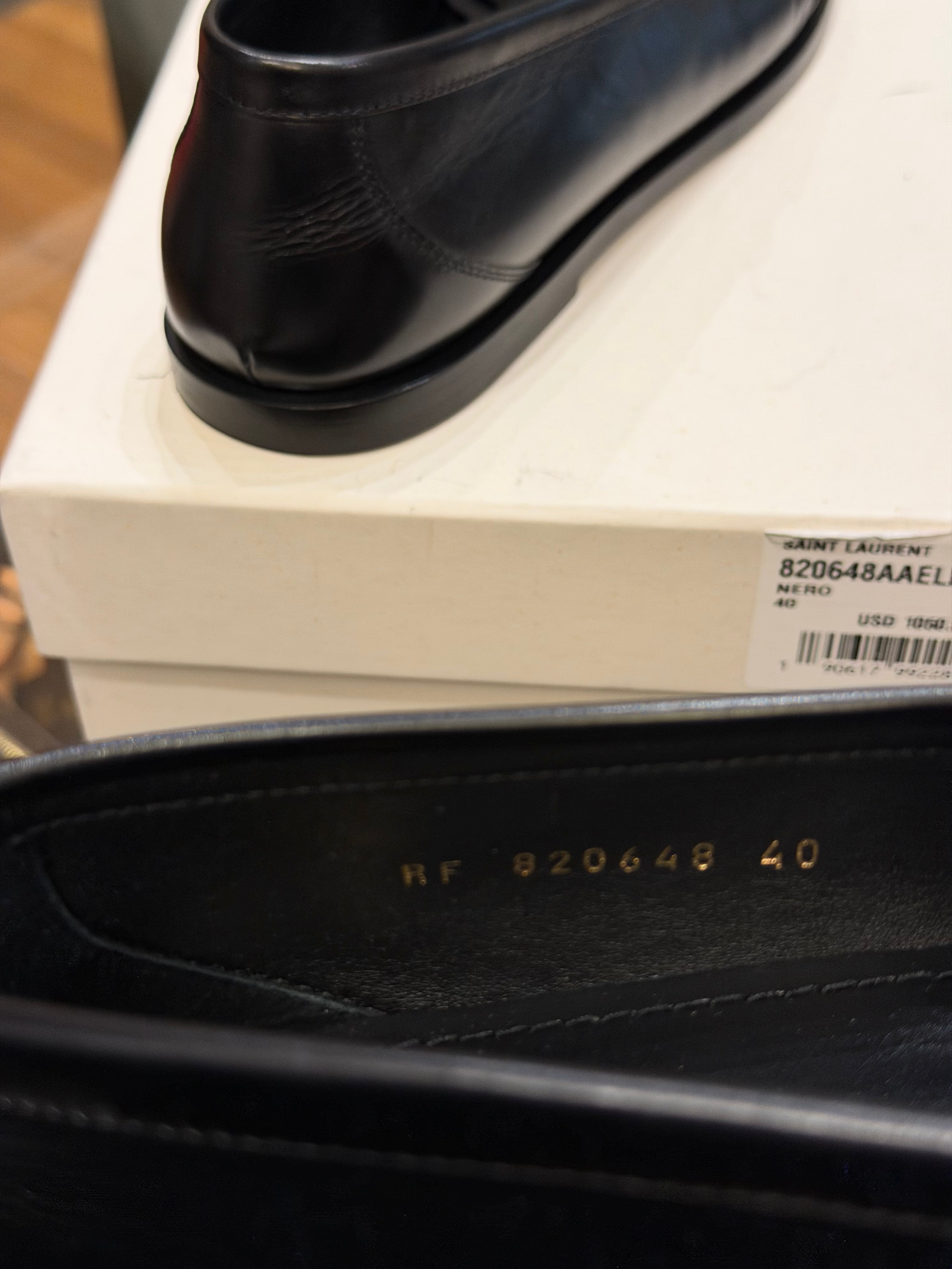 Black Calf Skin Saint Laurent Laurent Penny Loafers