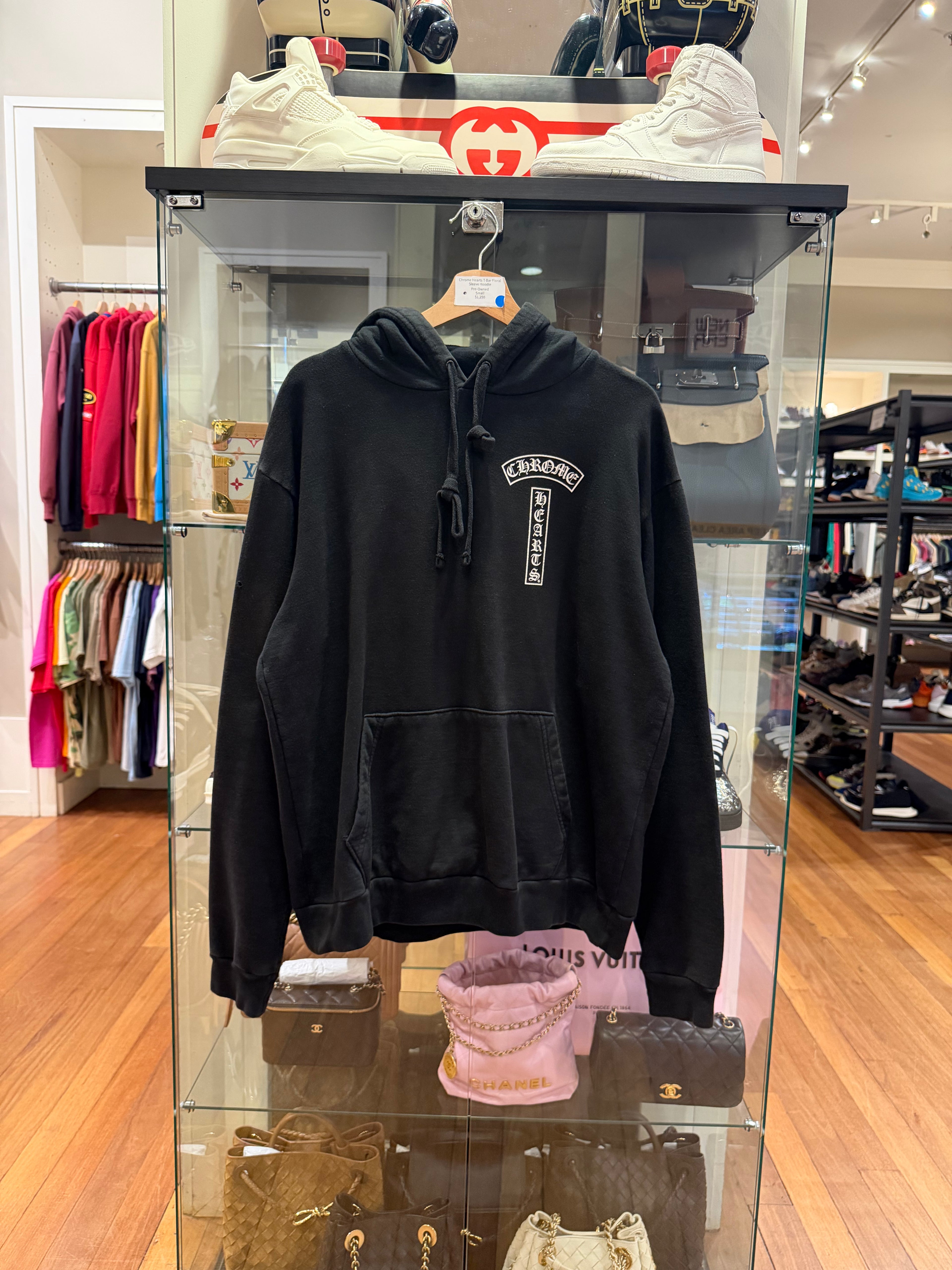 Chrome Hearts TBar Floral Sleeve Hoodie
