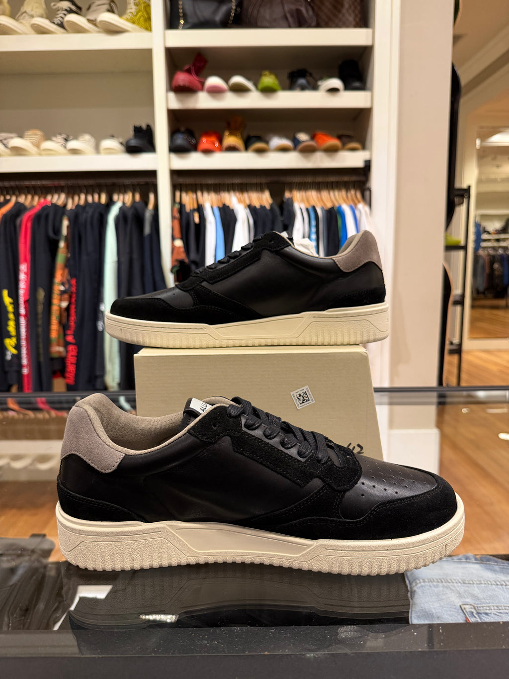 All Saints Regan Low Top- Black Suede