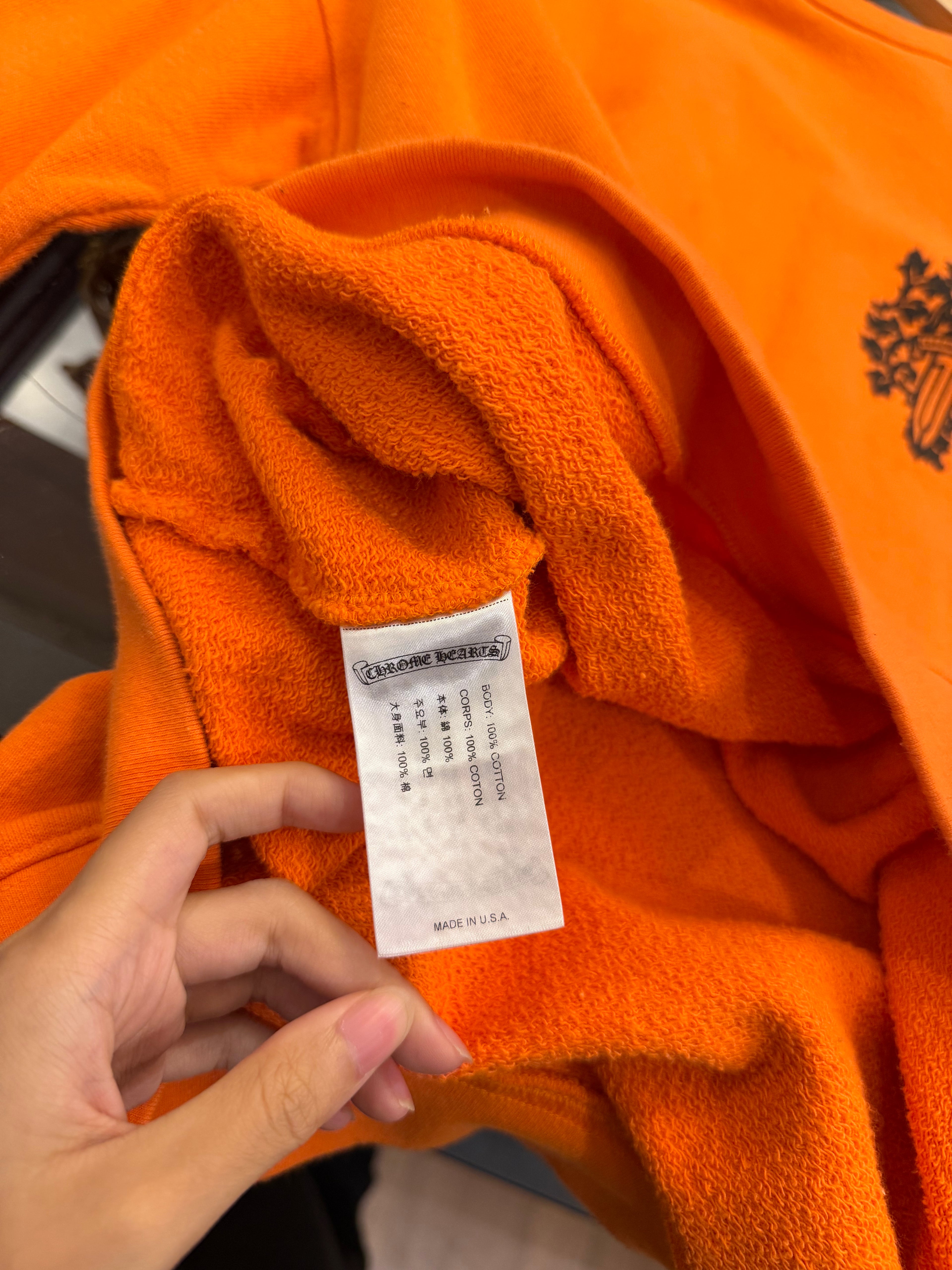 Chrome Hearts Dagger"
Crewneck - Orange