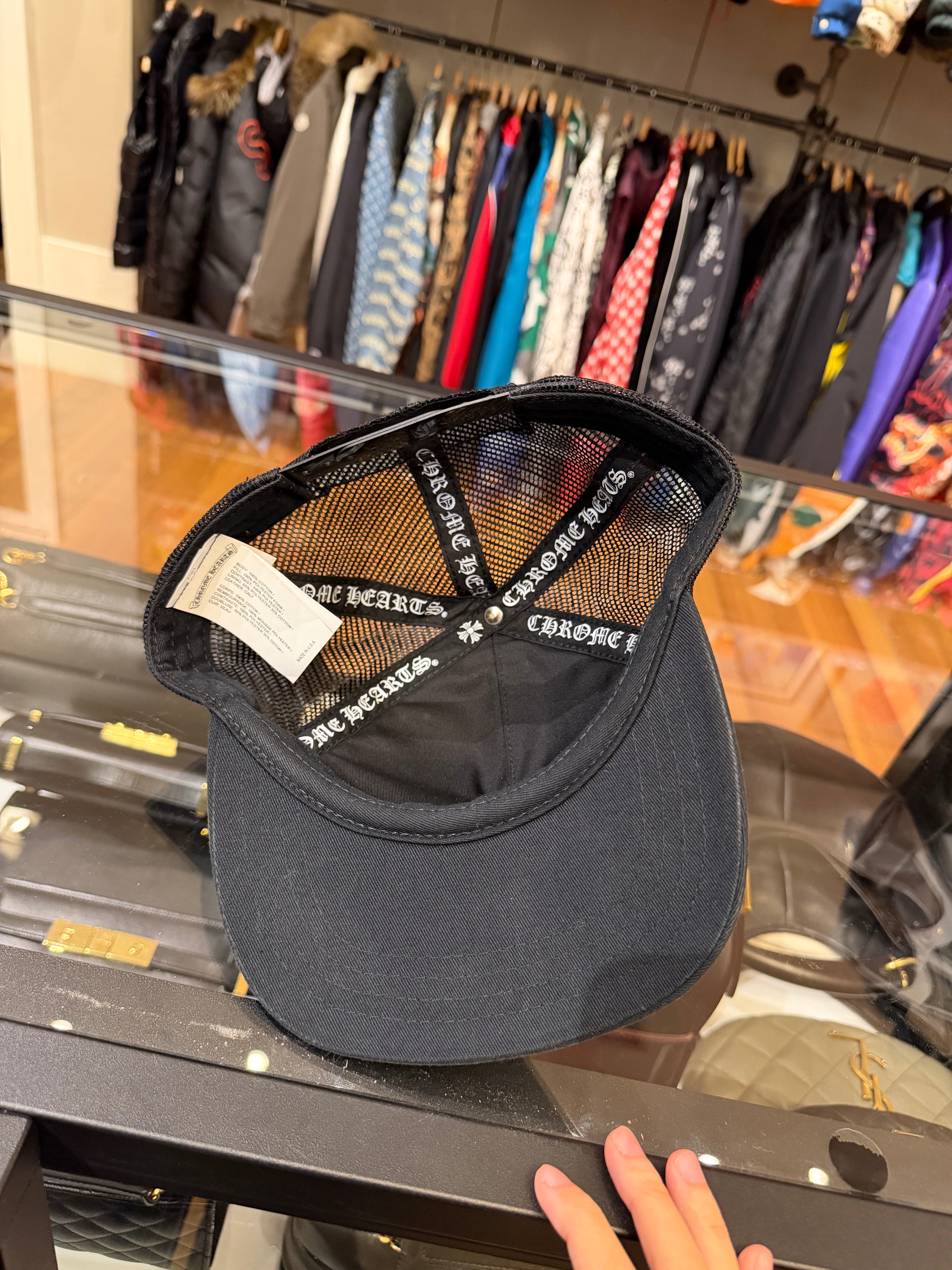 Chrome Hearts Genuine Cow Hair Trucker Hat