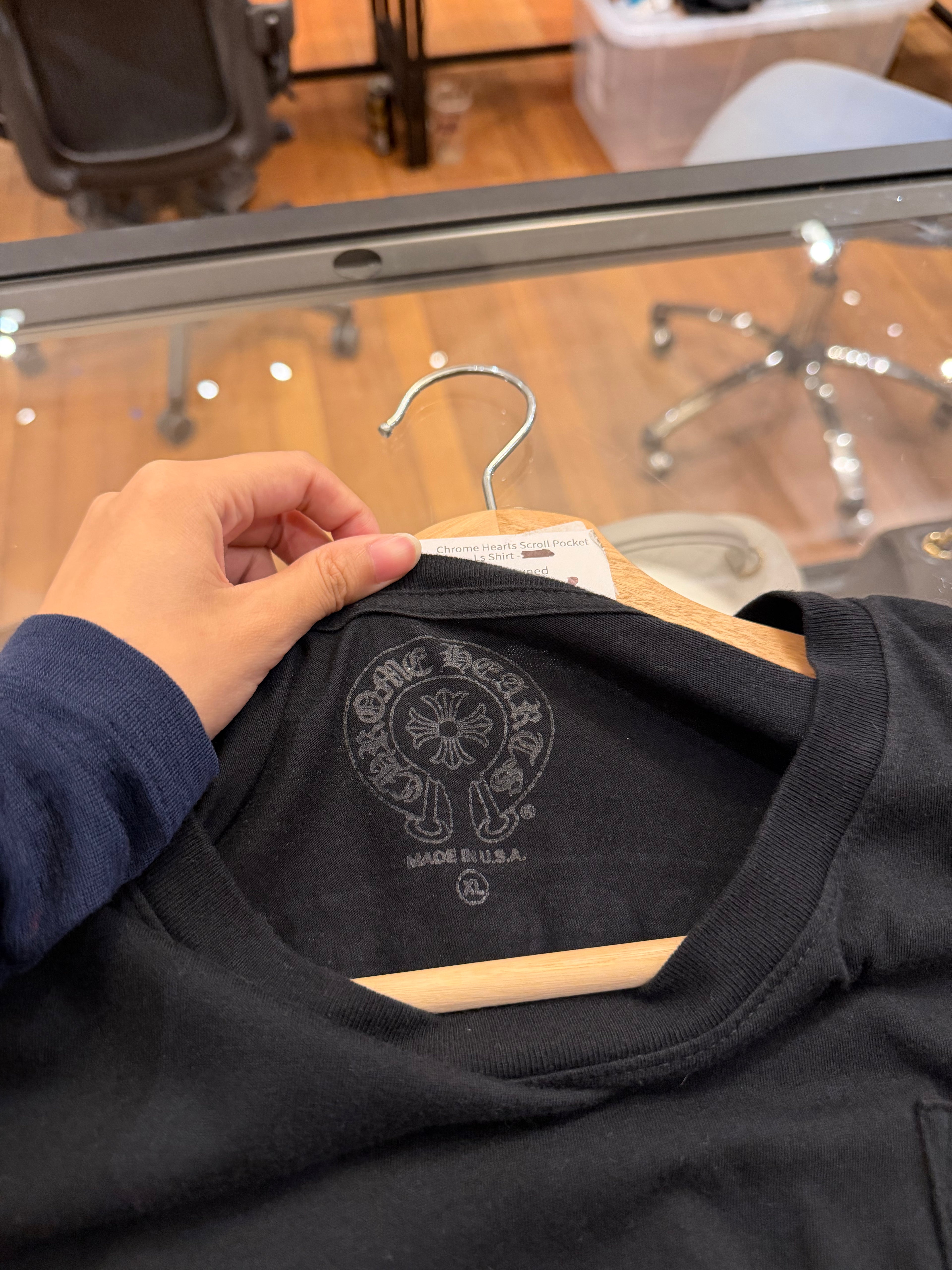 Chrome Hearts Scroll Pocket
Ls Shirt