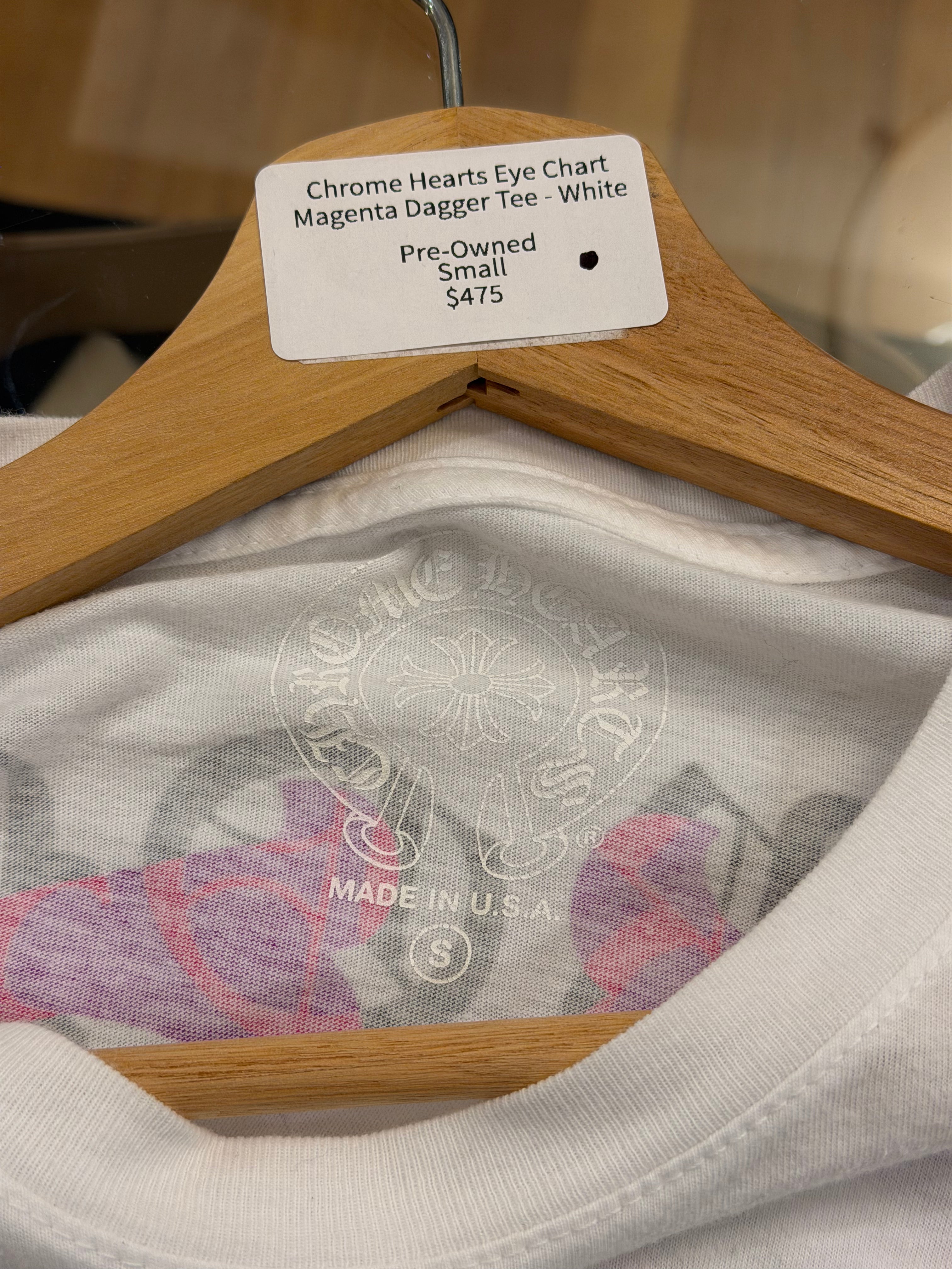 Chrome Hearts Eye Chart
Magenta Dagger Tee