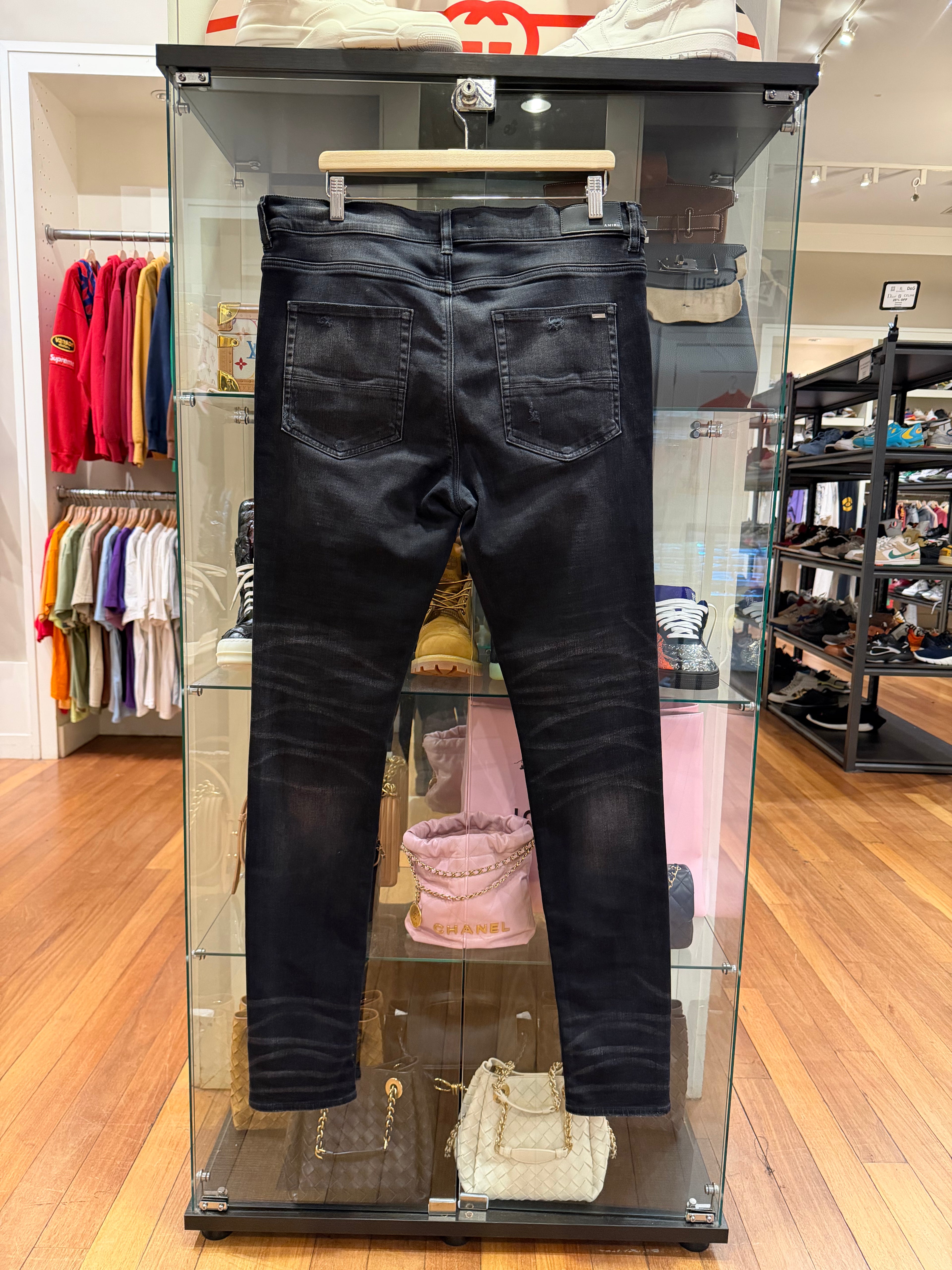 Amiri Tie Dye Bandana Skinny Thrasher Jeans