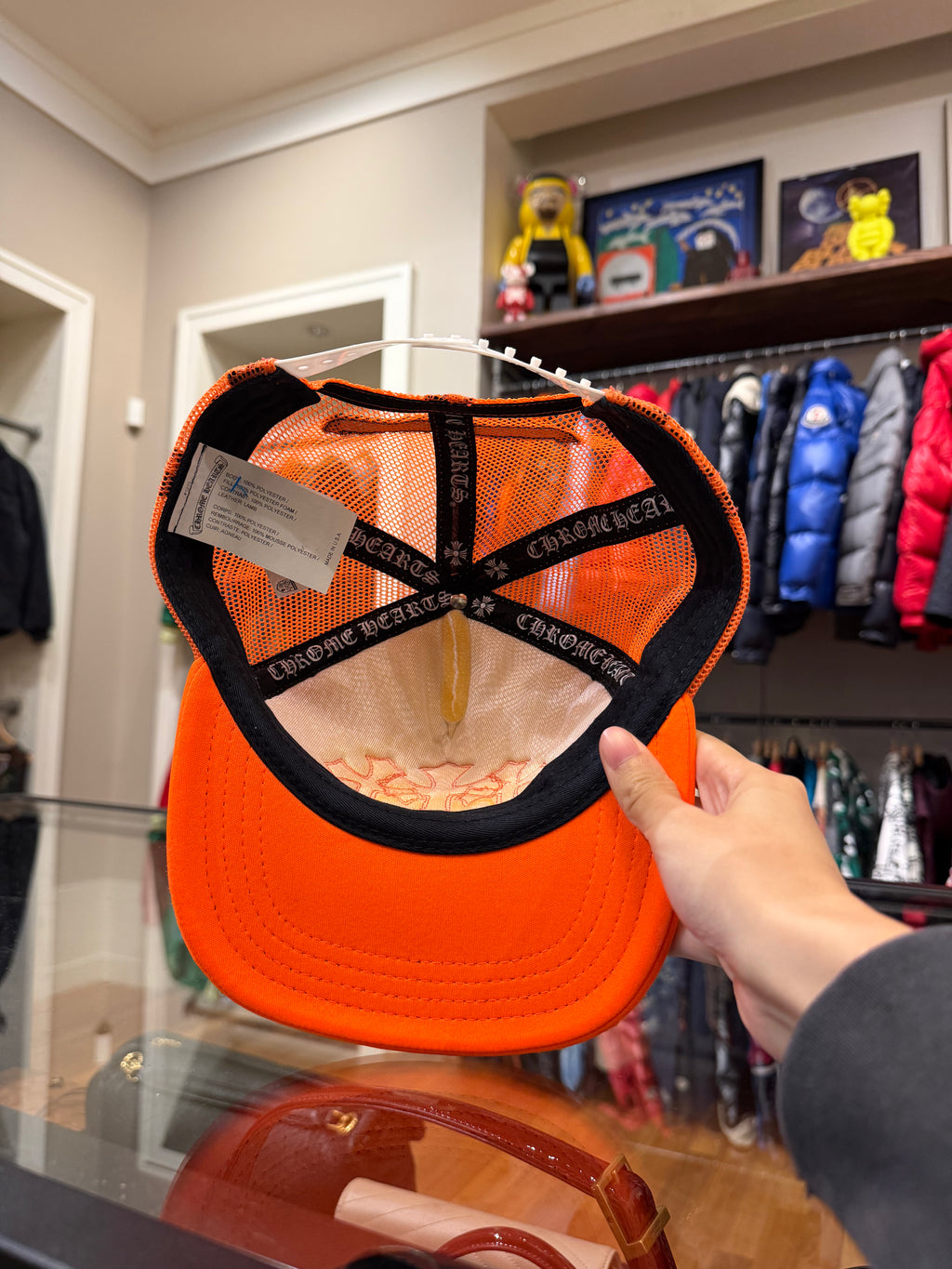 Chrome Hearts Logo Trucker Hat-Orange