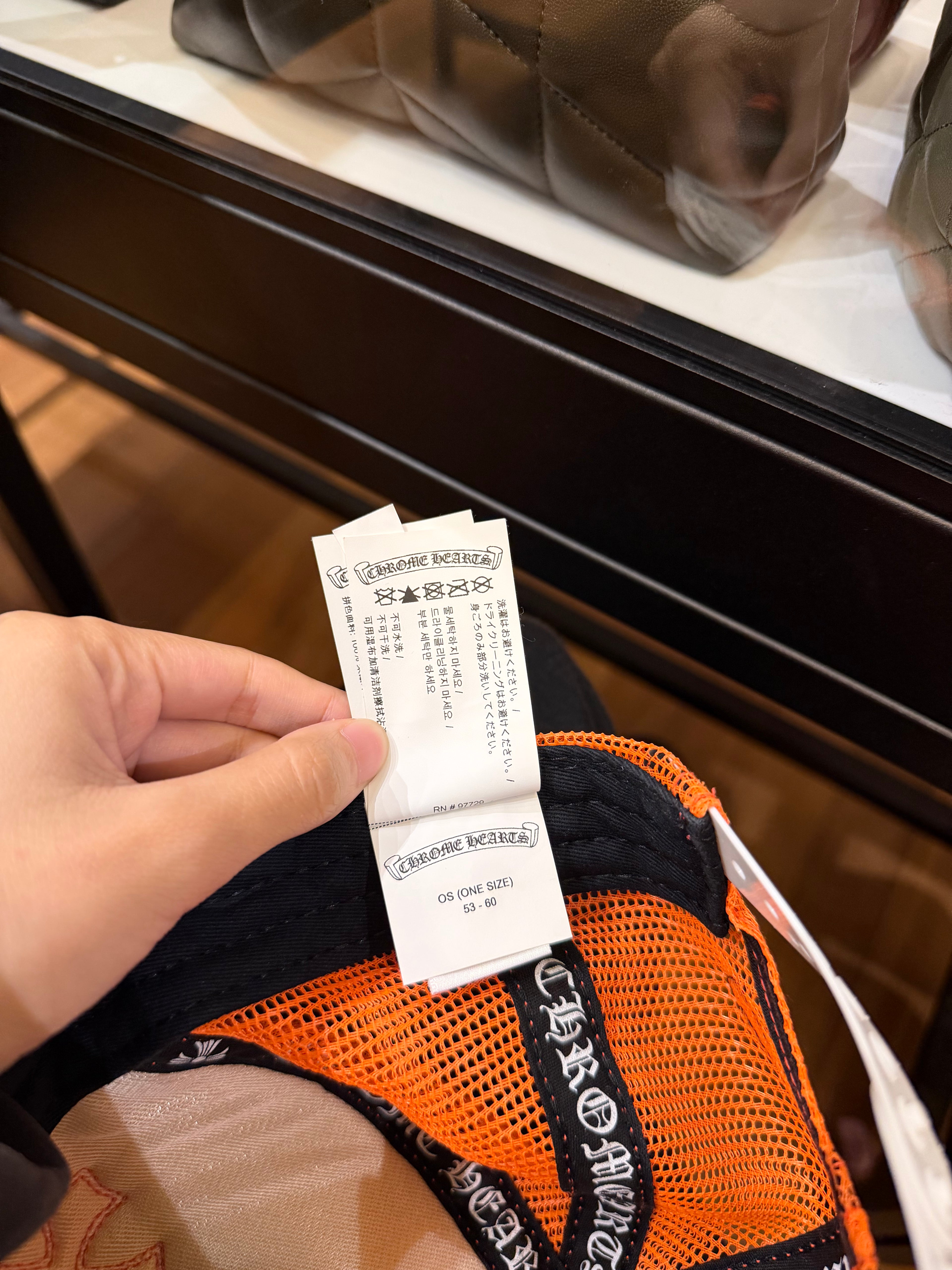 Chrome Hearts Logo Trucker Hat-Orange