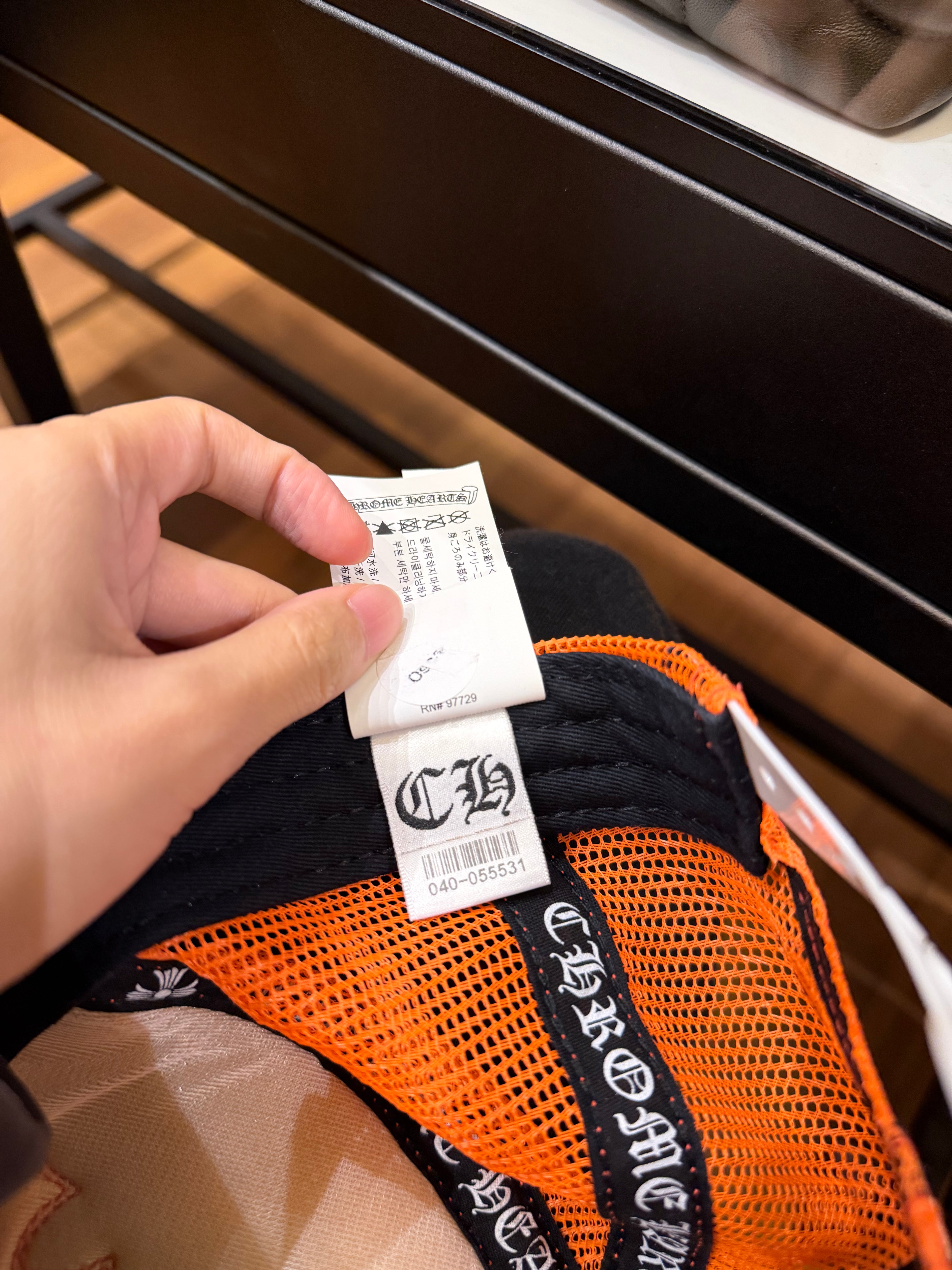 Chrome Hearts Logo Trucker Hat-Orange