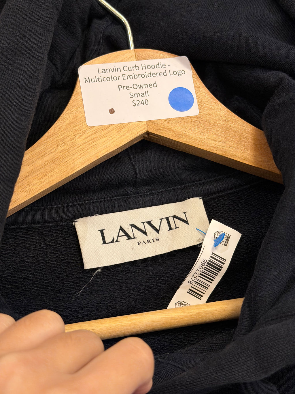 Lanvin Curb Hoodie -
Multicolor Embroidered Logo