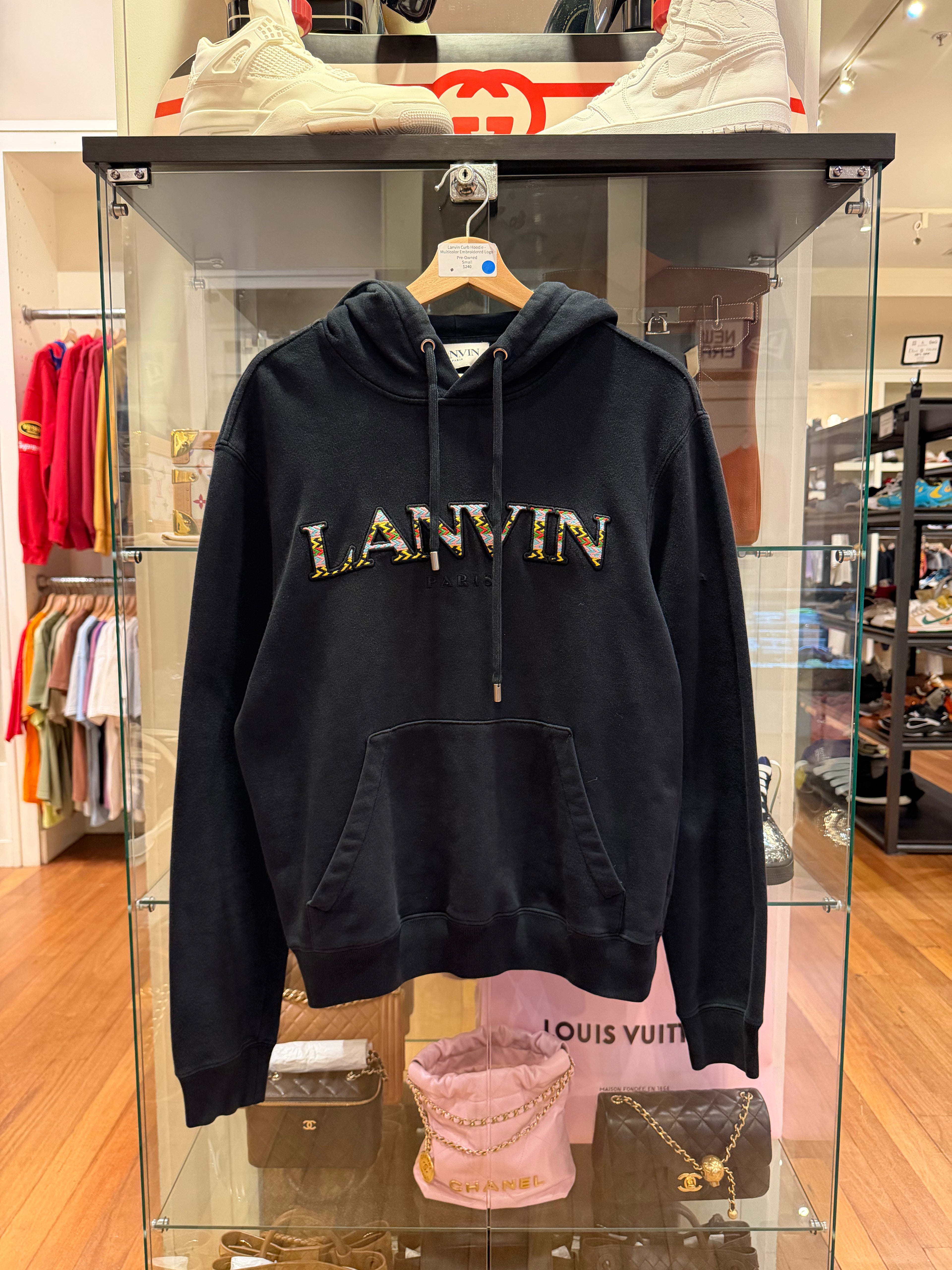 Lanvin Curb Hoodie -
Multicolor Embroidered Logo