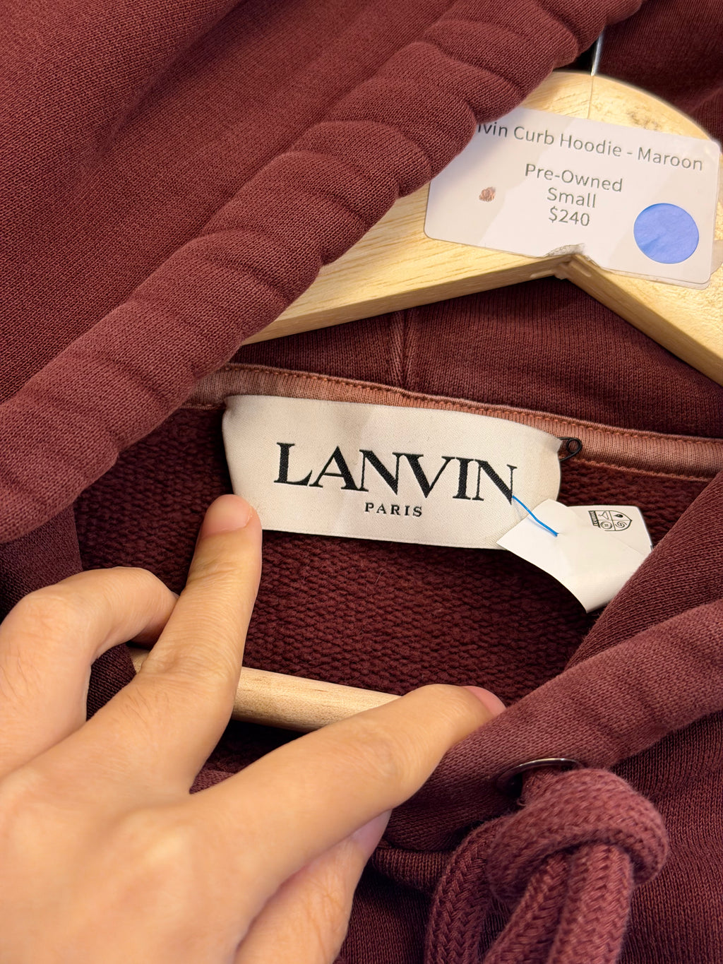 Lanvin Curb Hoodie - Maroon