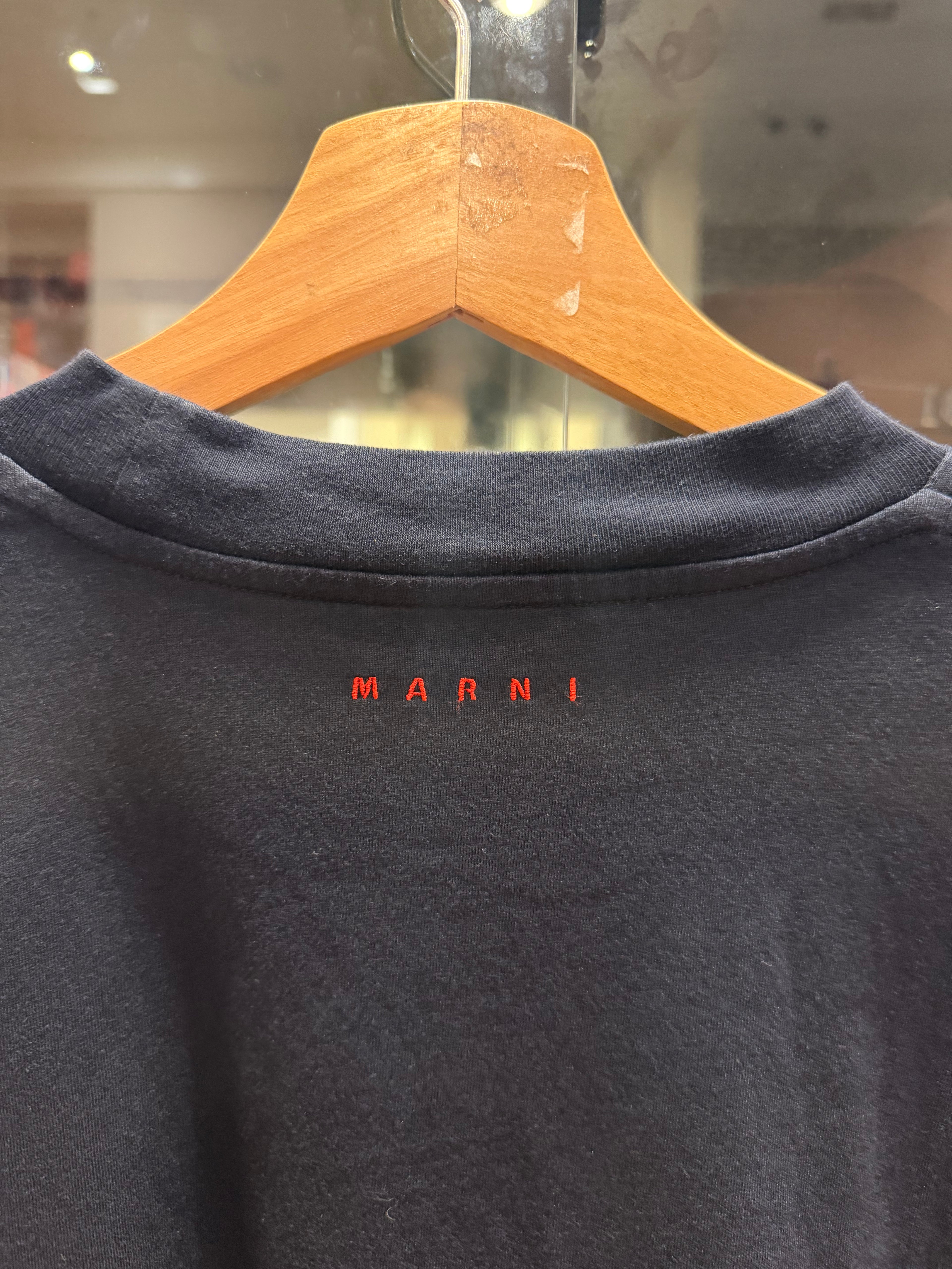 Marni Logo-Embroidered Tee
