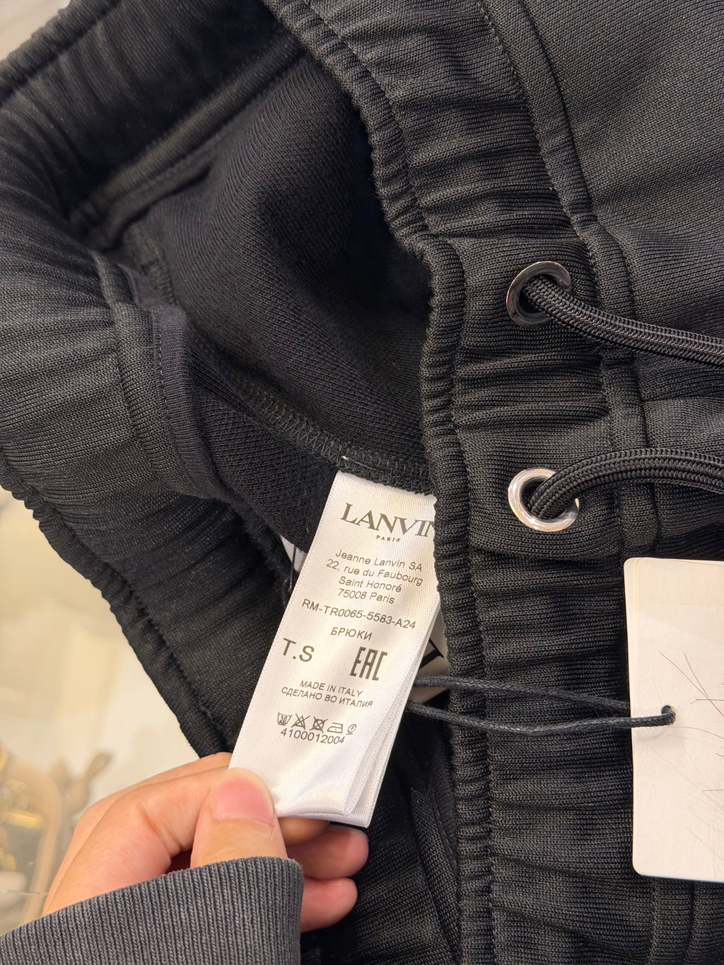 Lanvin Contrast Joggers -
Black/Green