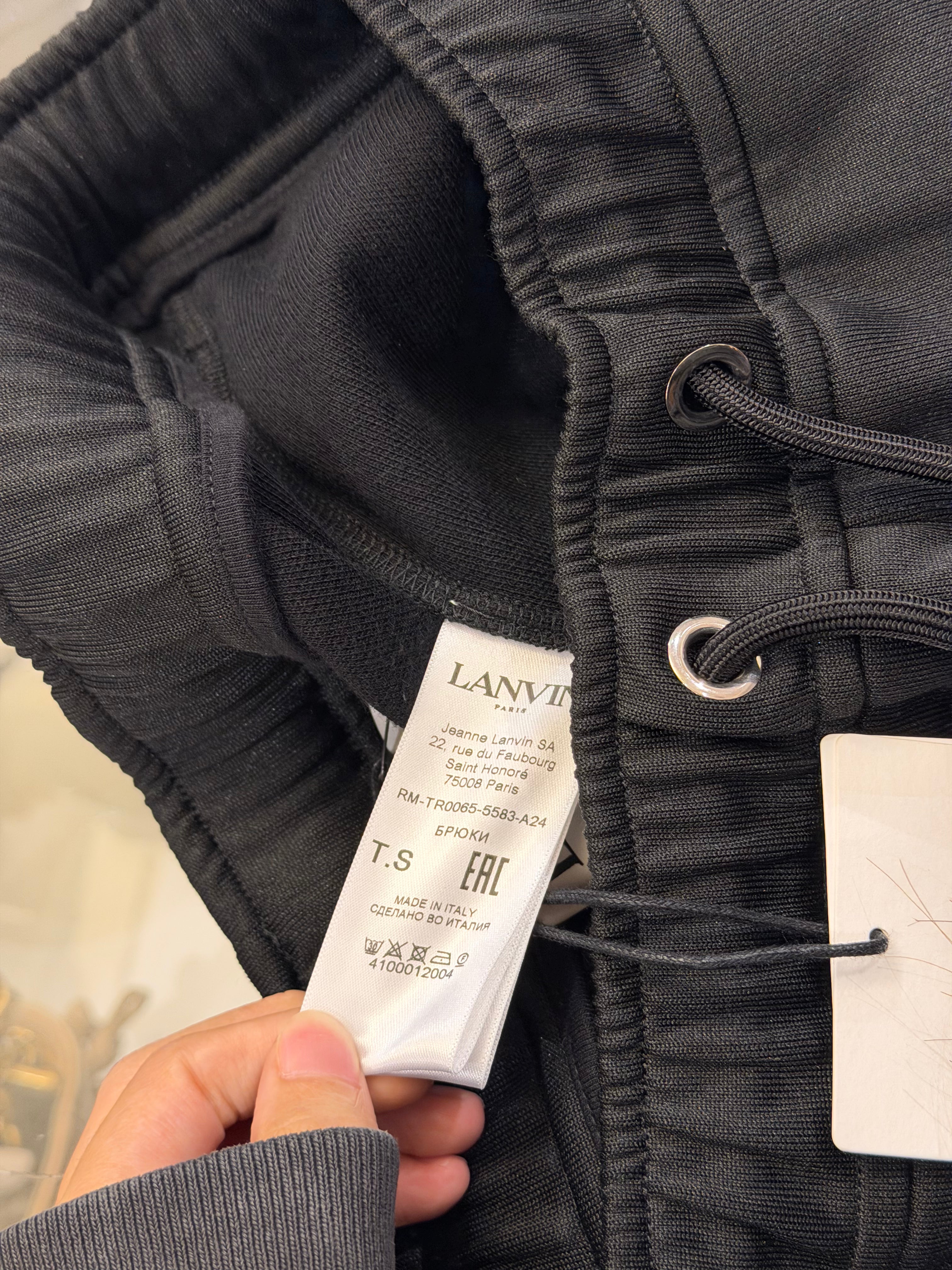 Lanvin Contrast Joggers -
Black/Green