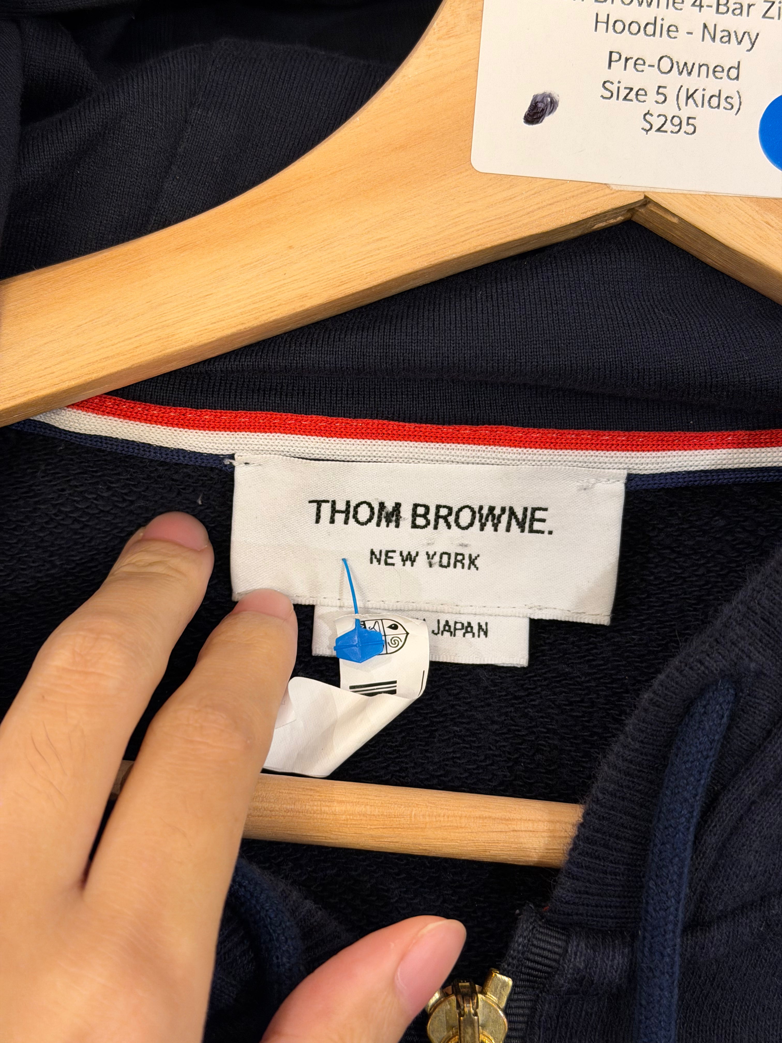 Thom Browne 4-Bar Zip Up
Hoodie - Navy