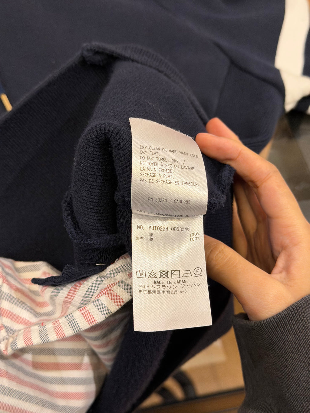 Thom Browne 4-Bar Zip Up
Hoodie - Navy