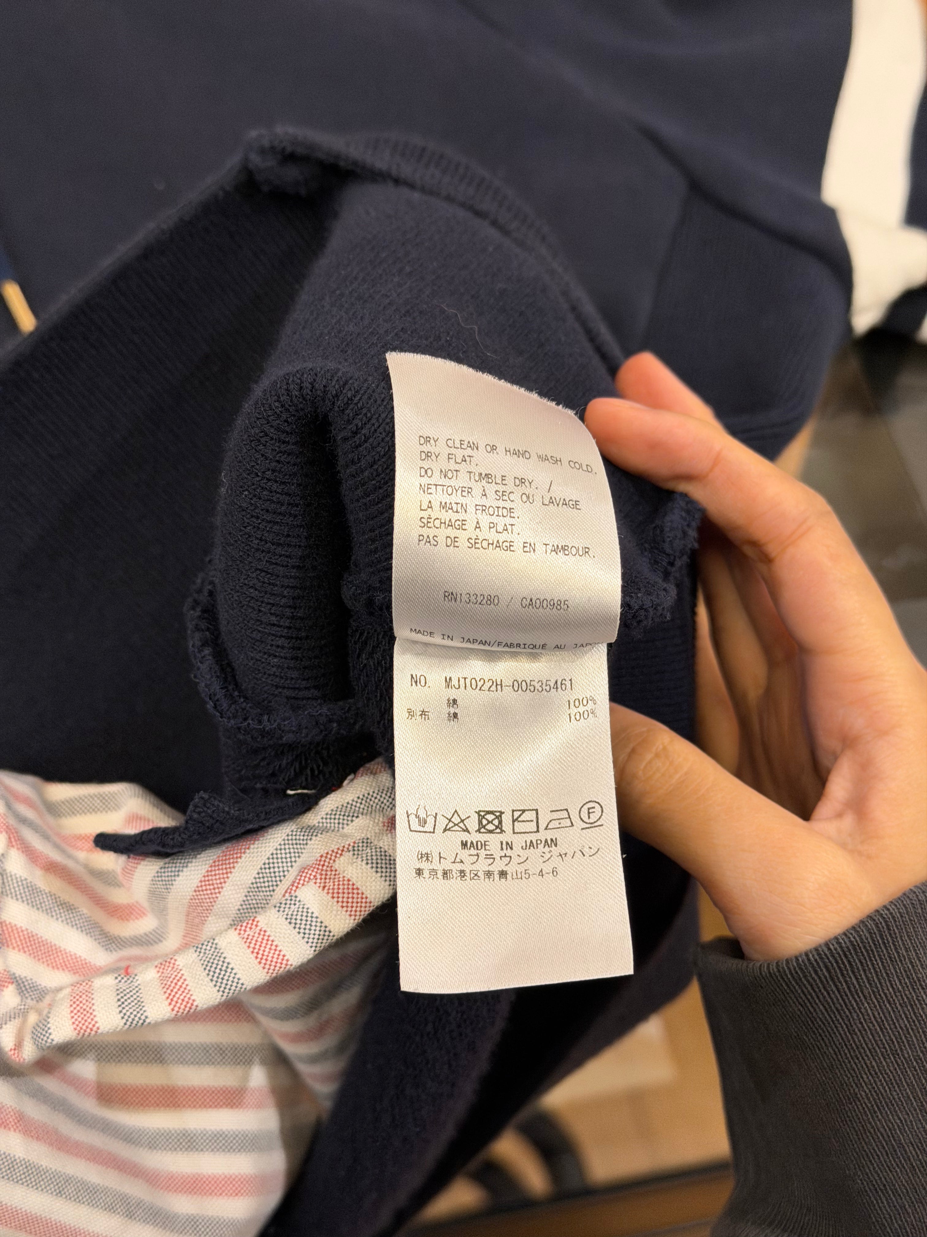 Thom Browne 4-Bar Zip Up
Hoodie - Navy